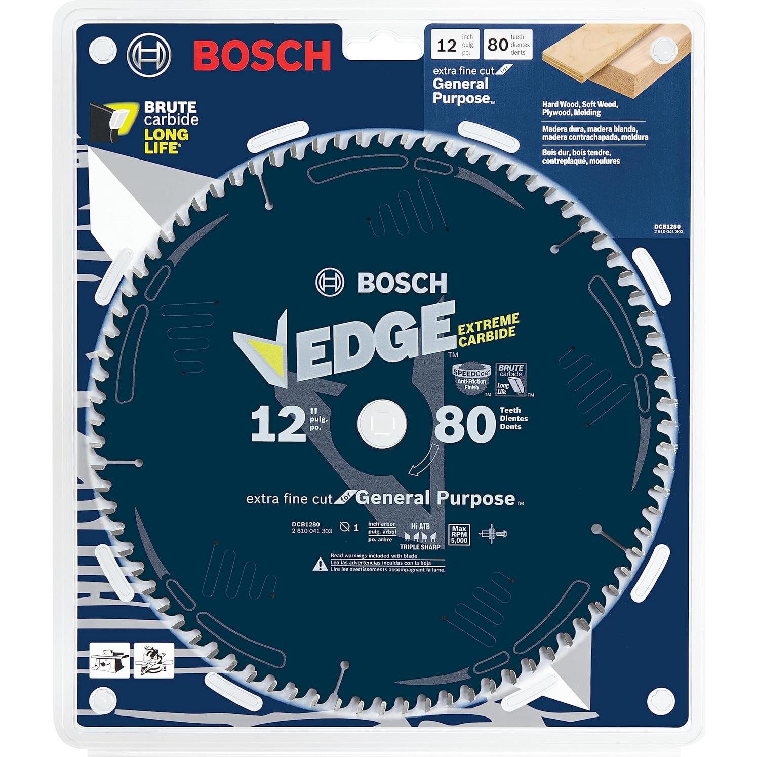 Hoja de Sierra Circular Bosch DCB1280 30.48 cm 80 Dientes Acabado Fino