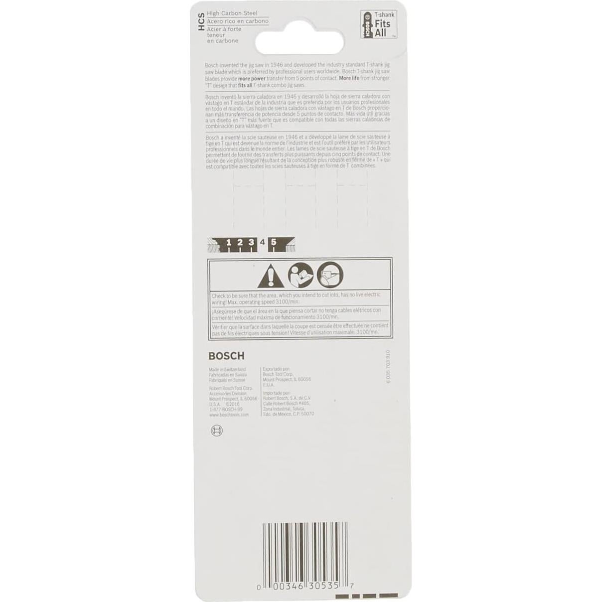 Cuchillas de Bisel para Materiales Blandos Bosch T313AW3 - 3 Piezas