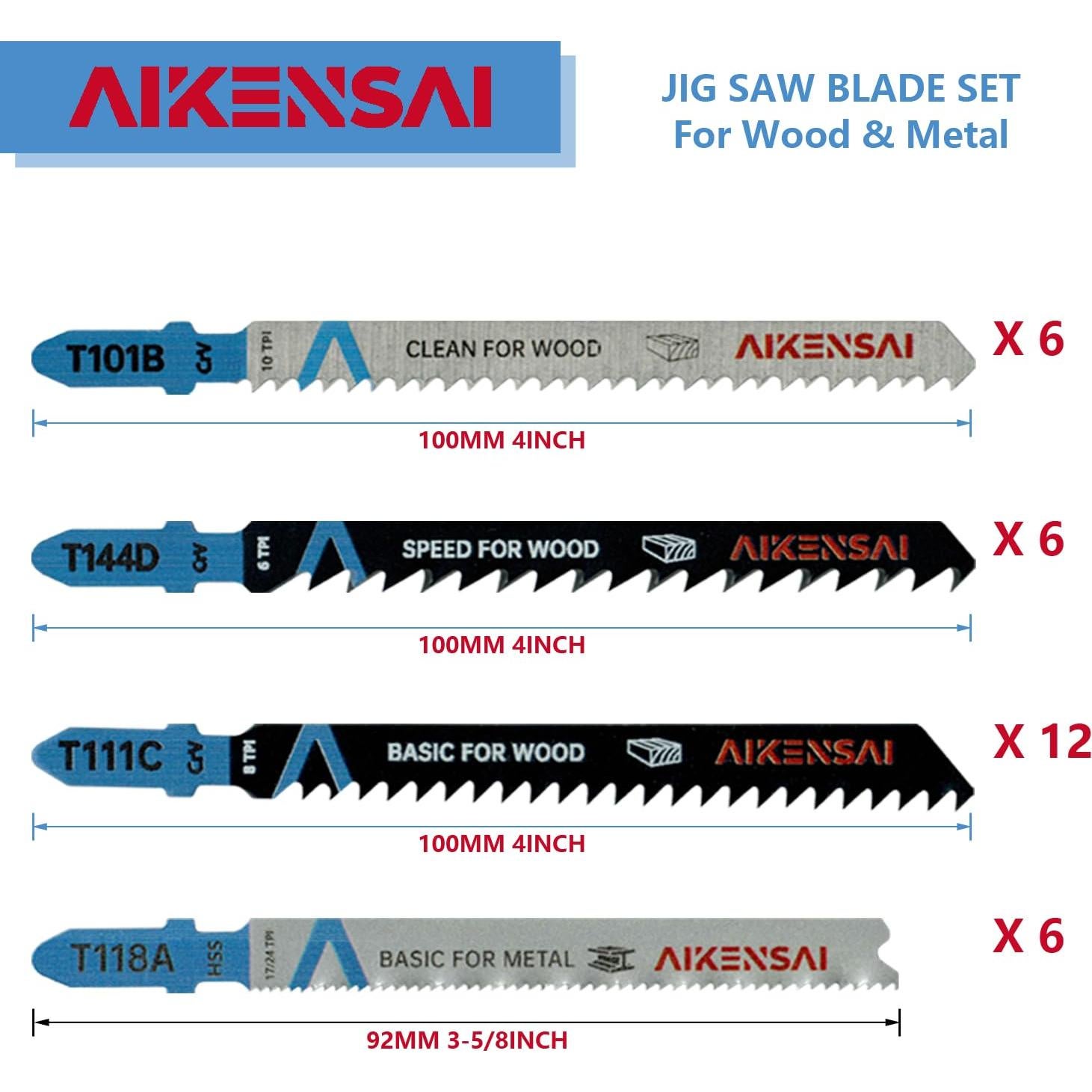 Juego de 30 Cuchillas de Sierra de Calar AIKENSAI T-Shank