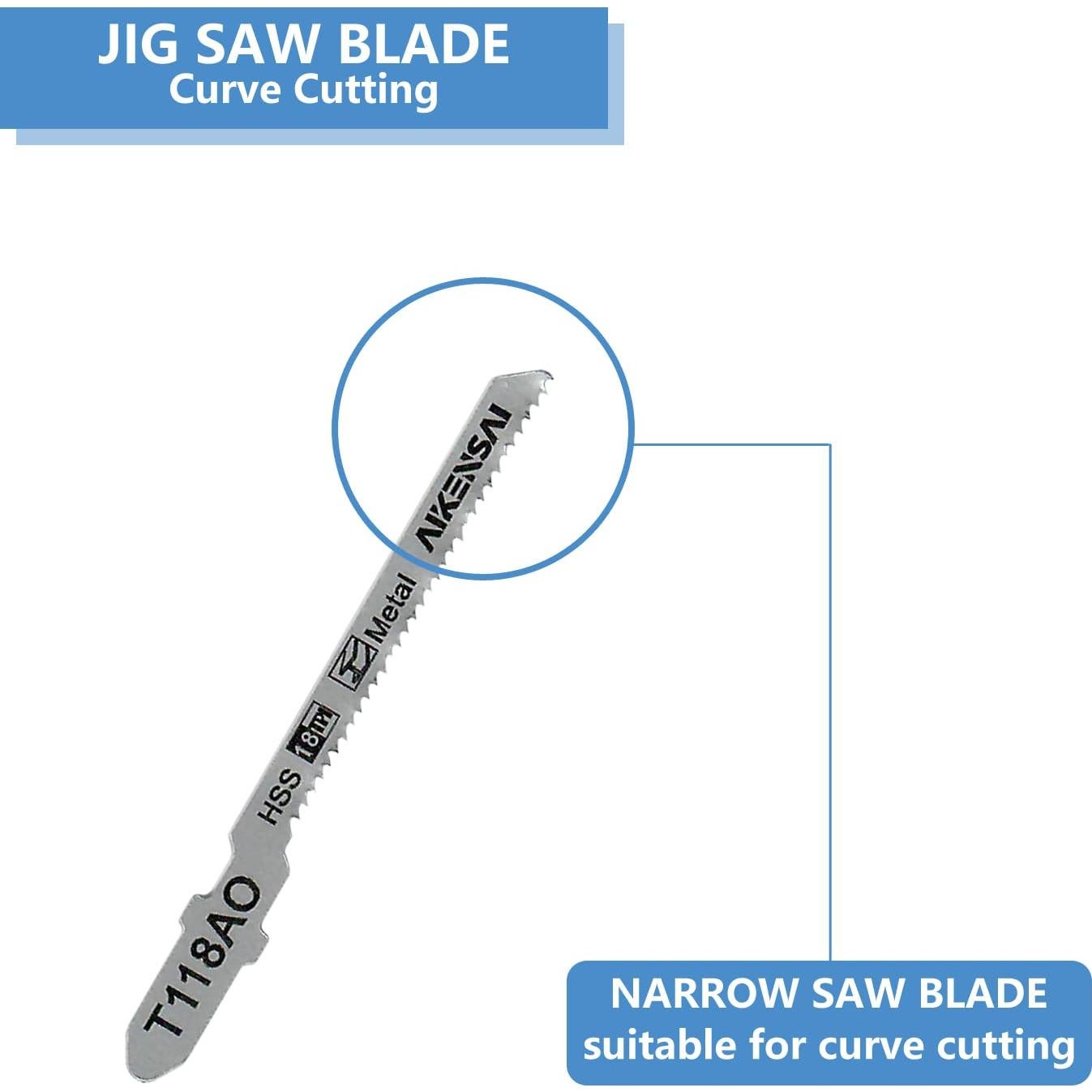 Juego de 20 Hojas de Sierra de Calar AIKENSAI para Metal