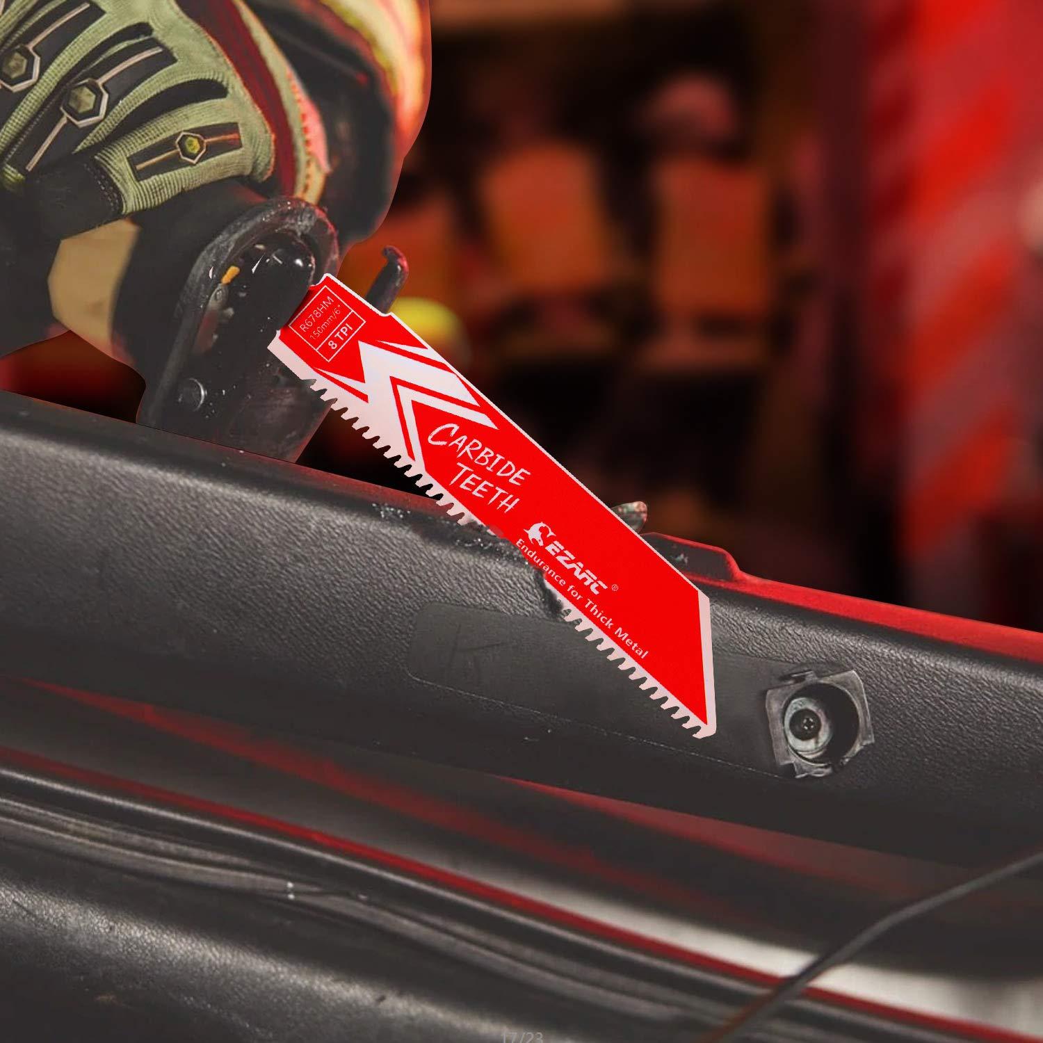 Hoja de Sierra Recíproca EZARC R678HM Carburo 15.24 cm 8TPI Paquete de 3