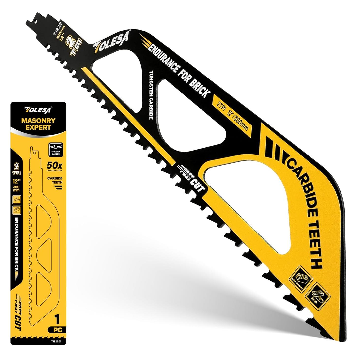 Hojas de Sierra Recíproca Tolesa 30.5 cm Carburo para Concreto