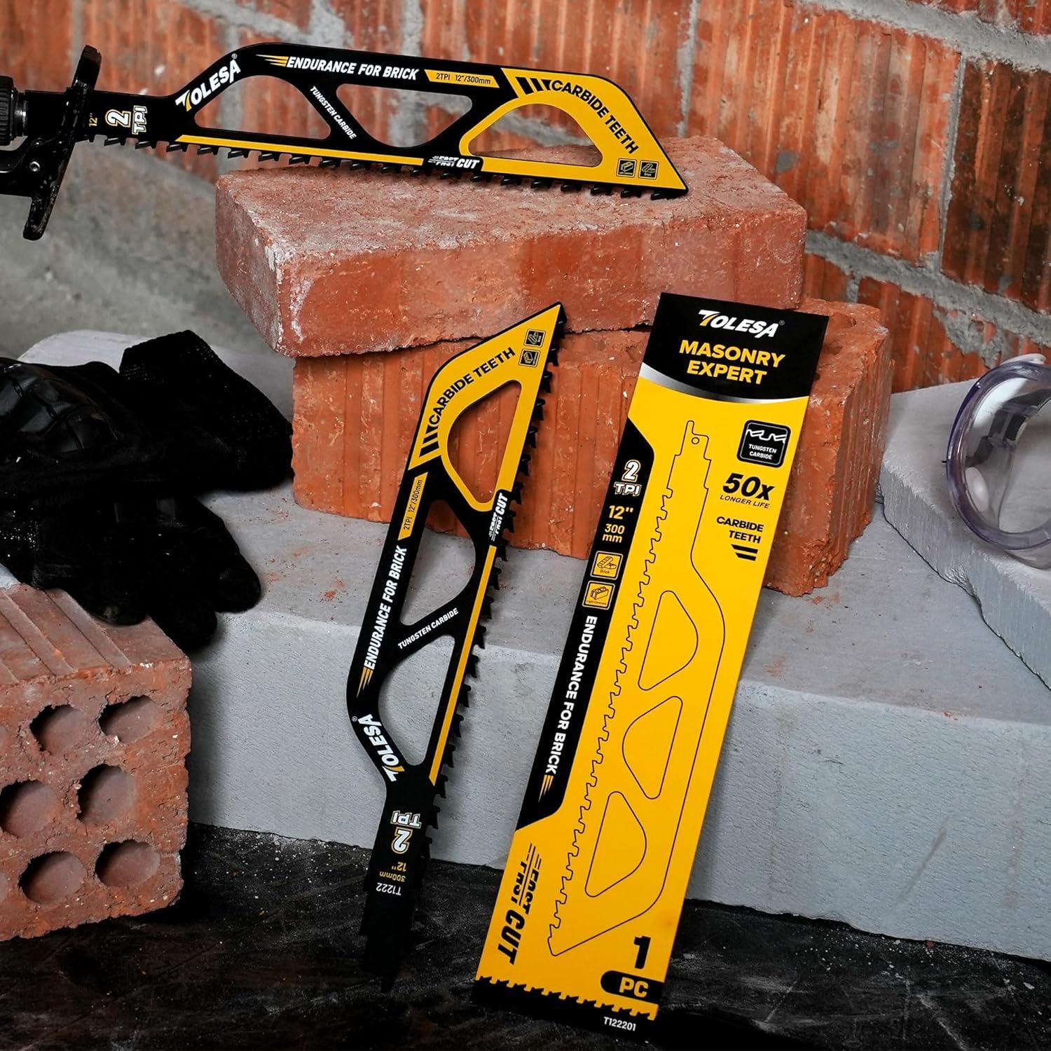 Hojas de Sierra Recíproca Tolesa 30.5 cm Carburo para Concreto