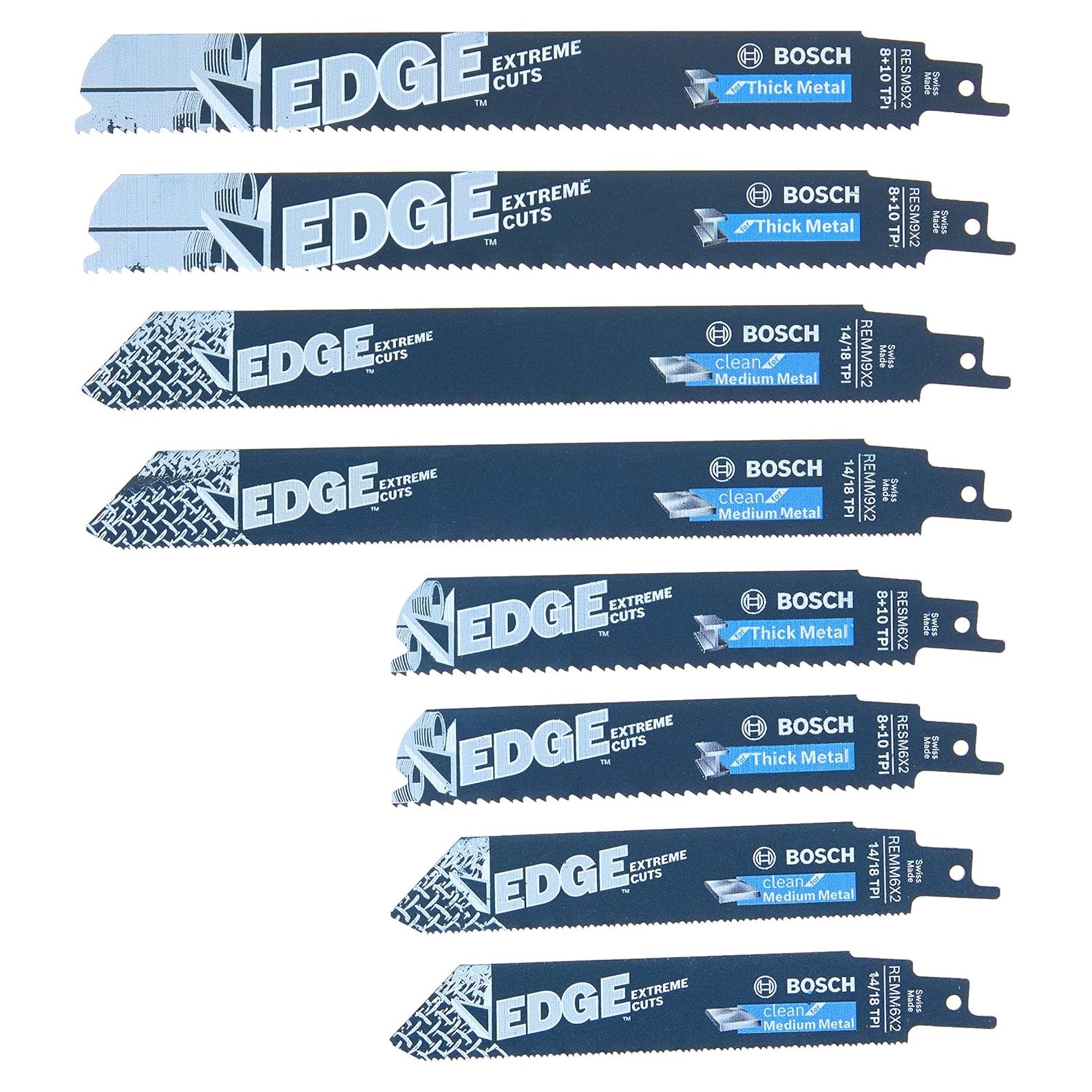 Juego de Hojas de Sierra Recíproca Bosch RPM008 8 Piezas Metal