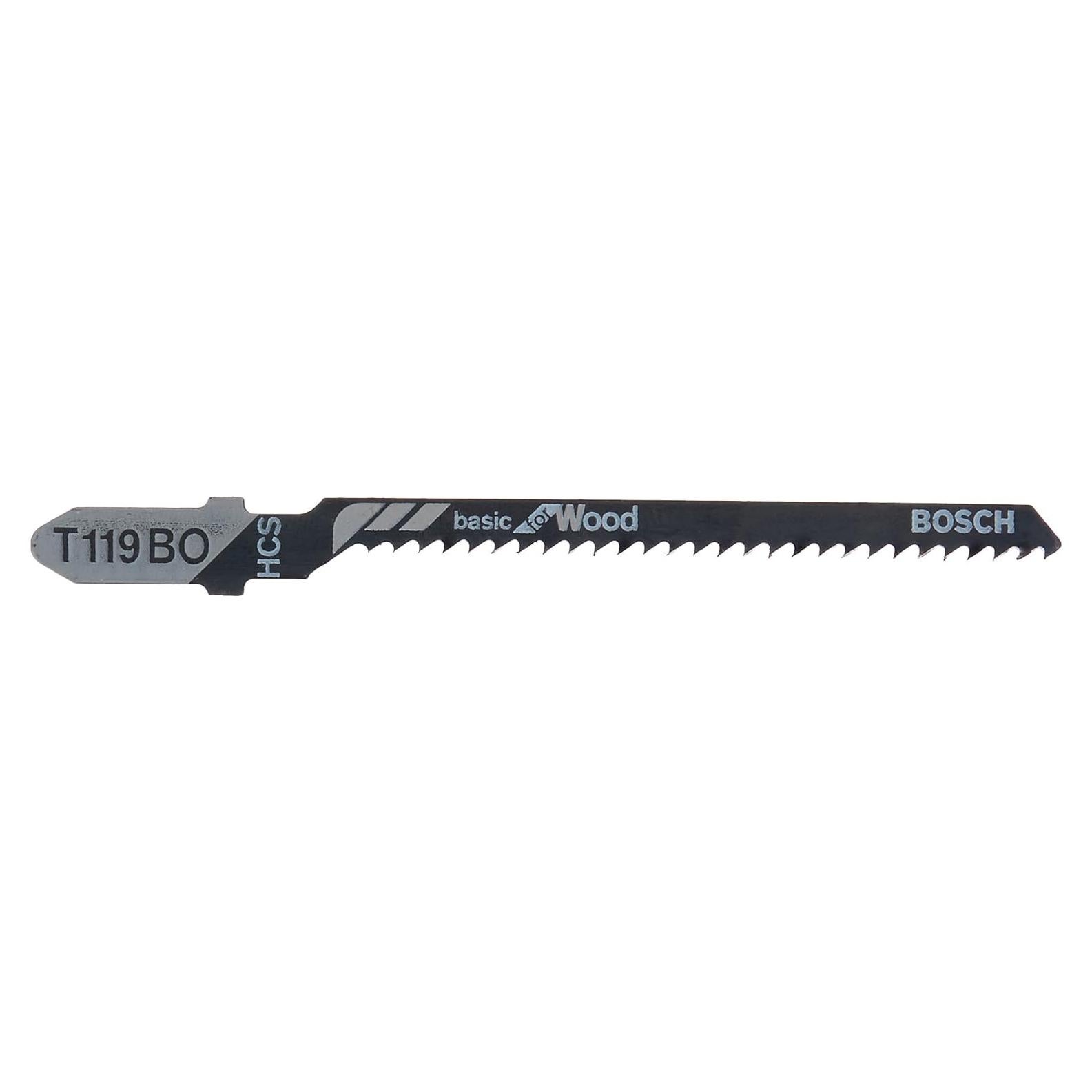 Hoja de Sierra de Calar Bosch T119BO 3" 12 TPI Acero Carbono - 5 Piezas