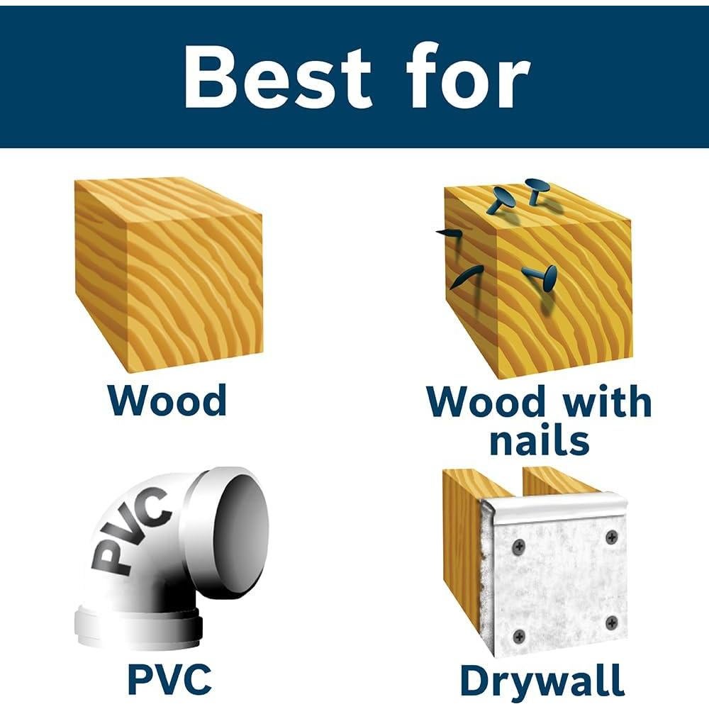 Juego de 12 Hojas de Sierra de Calar Bosch U12BC - Metal y Madera
