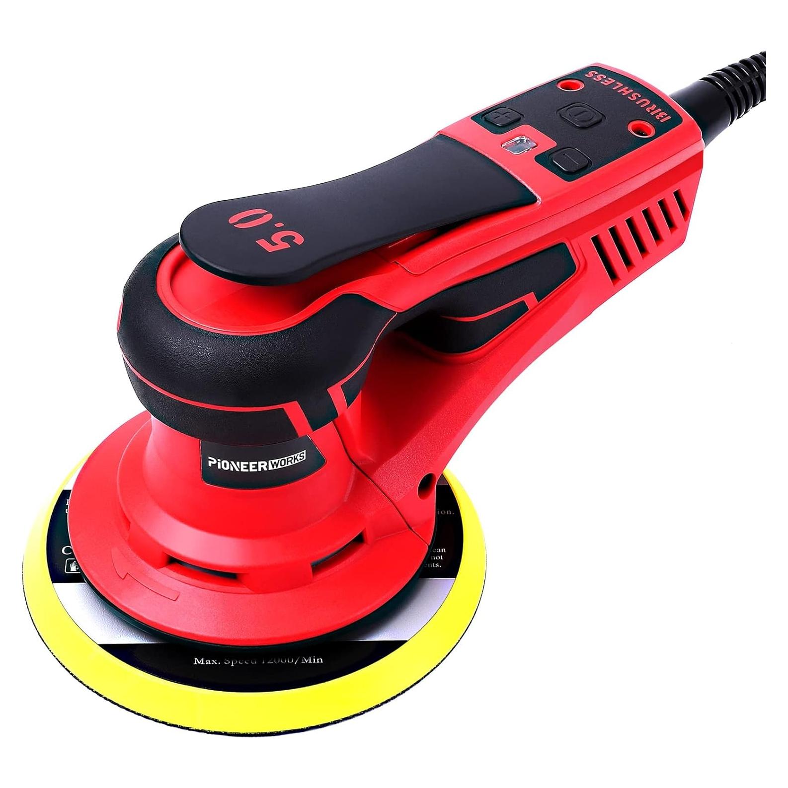 Lijadora Orbital Eléctrica PioneerWorks 350W 6" Velocidad Variable