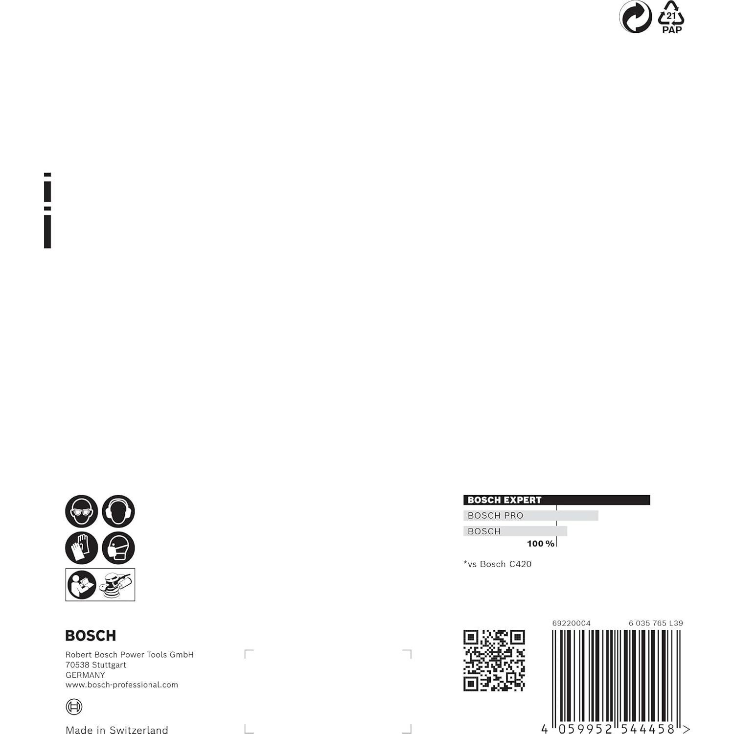 Lija Bosch Professional 5x C470 Ø 150 mm Grano 180 Multihole