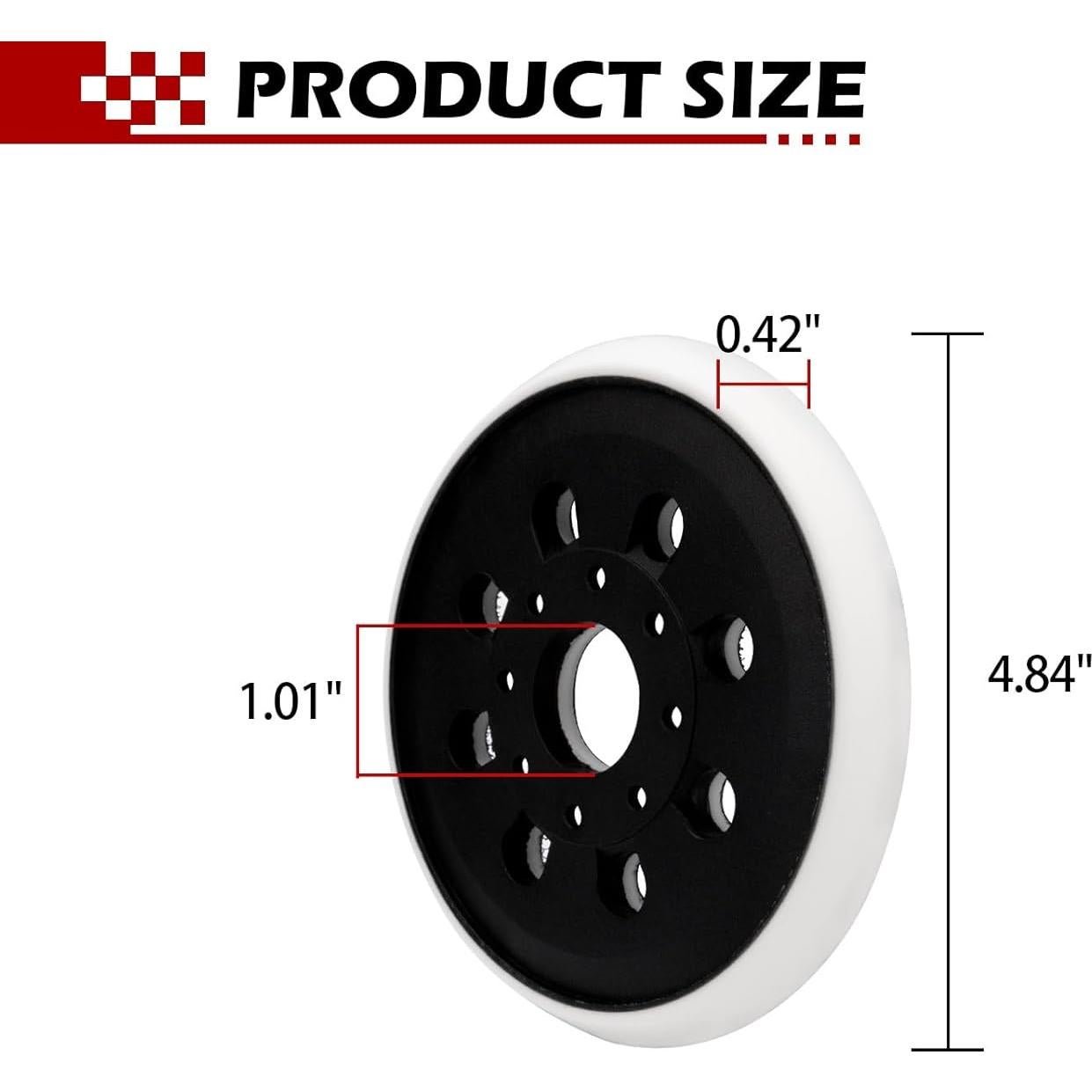 Almohadilla de Respaldo Lijado 5" RS034 Verplexter 8 Agujeros