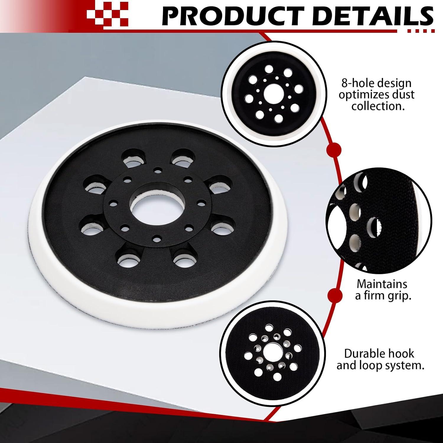 Almohadilla de Respaldo Lijado 5" RS034 Verplexter 8 Agujeros