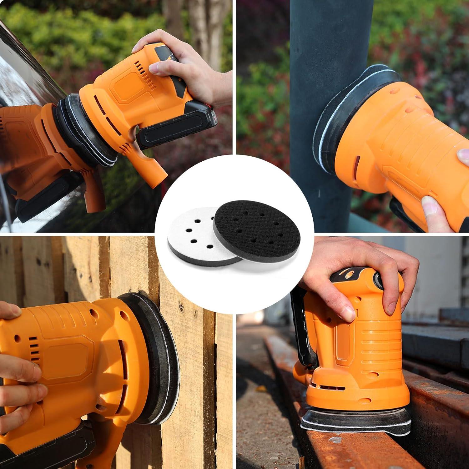 Almohadilla de Lijadora Orbital POLIWELL 5" 8 Agujeros - Paquete de 2