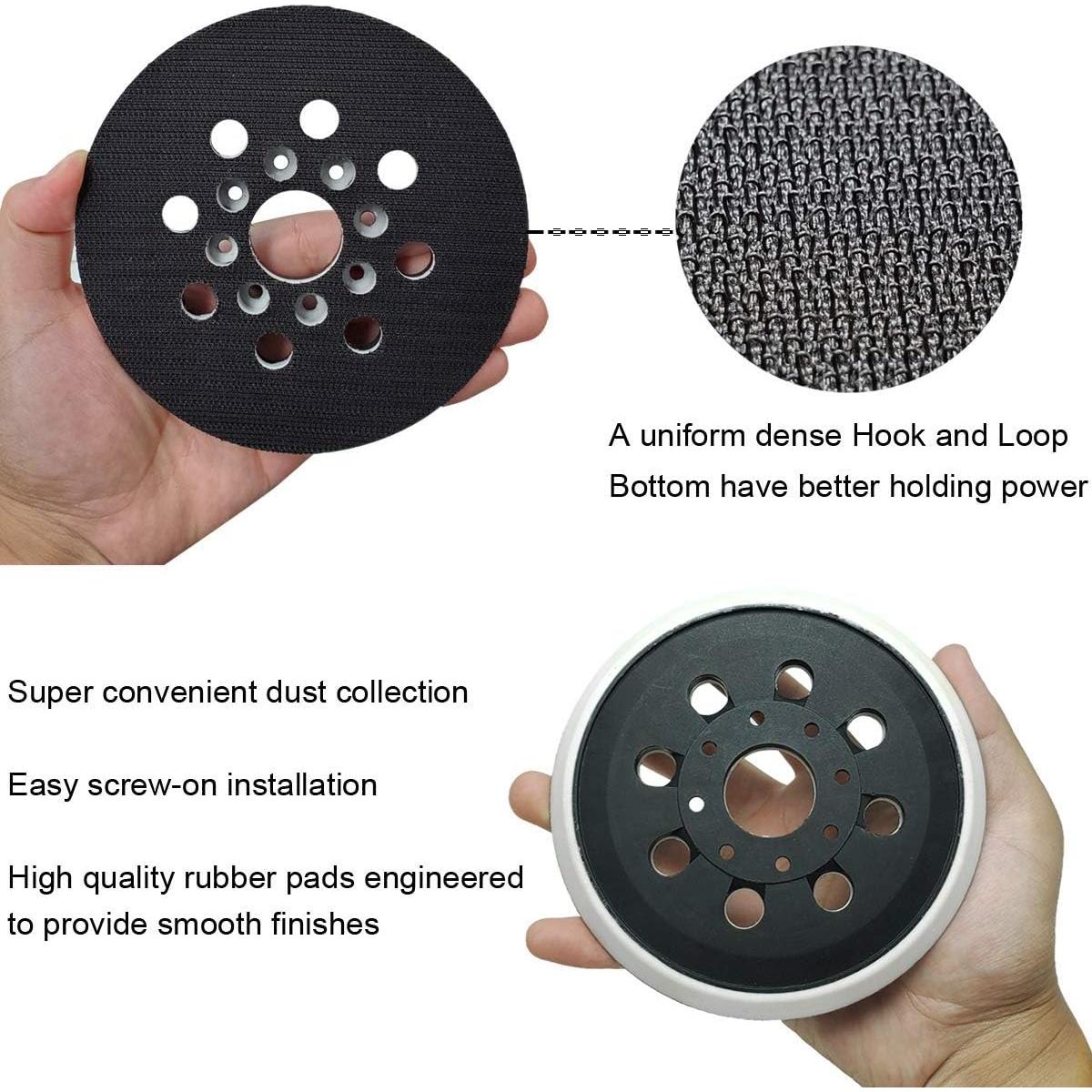 Pad de Reemplazo para Lijadora Bosch 5" RS035 RS034 8 Agujeros