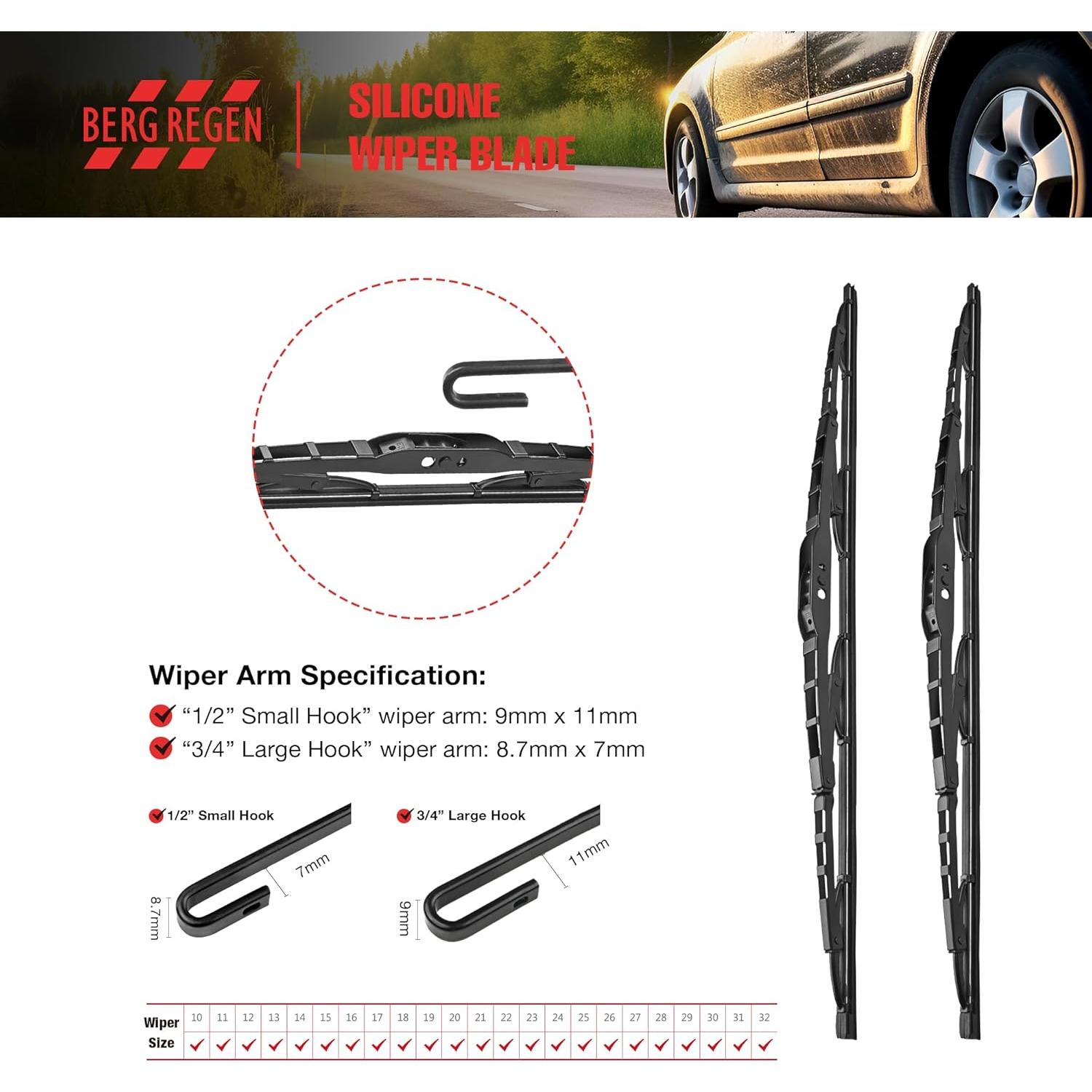 Limpiaparabrisas Silicona 22" BERG REGEN para Chevy/GMC 2 Pack