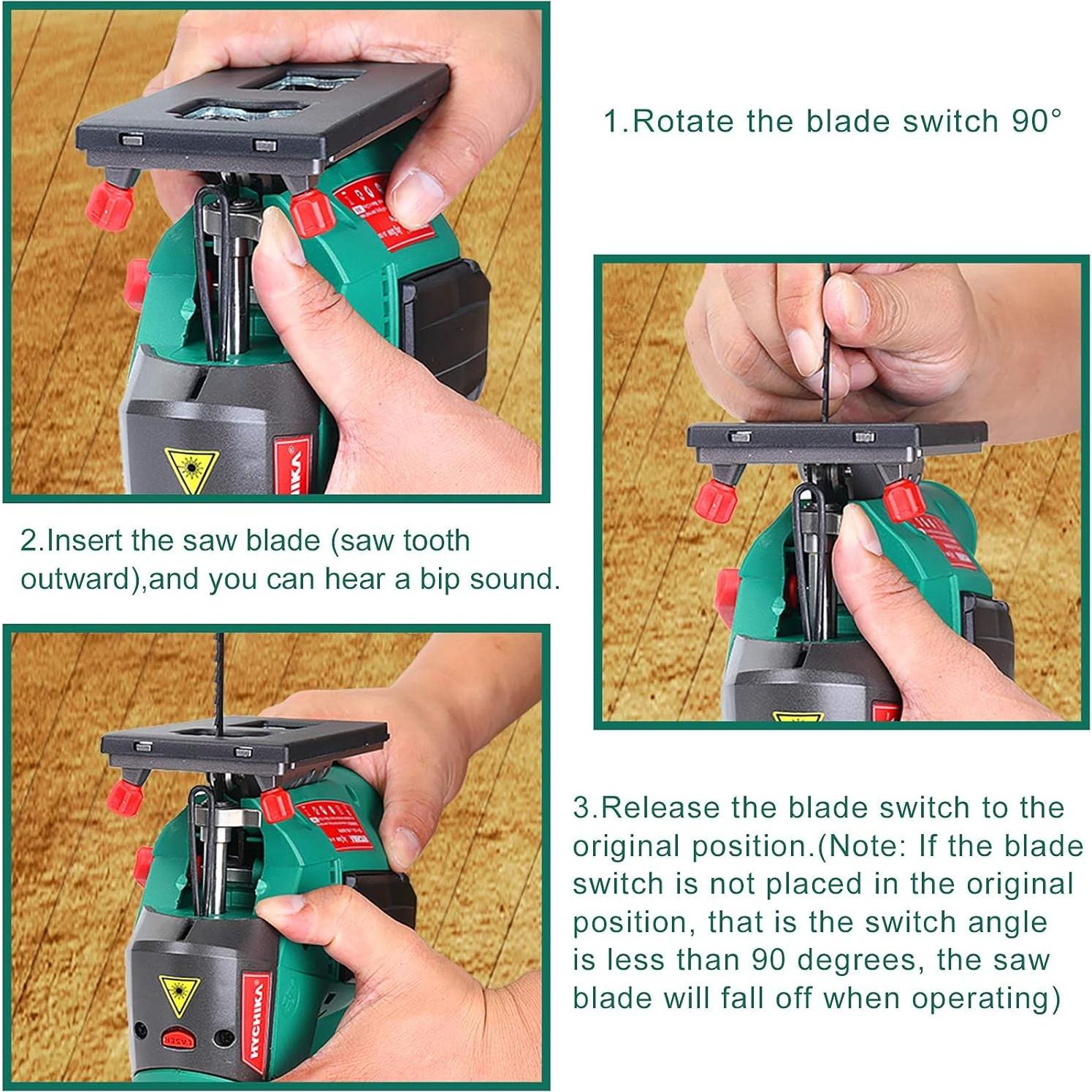 Sierra de Vaivén HYCHIKA 800W 6 Velocidades 6 Hojas