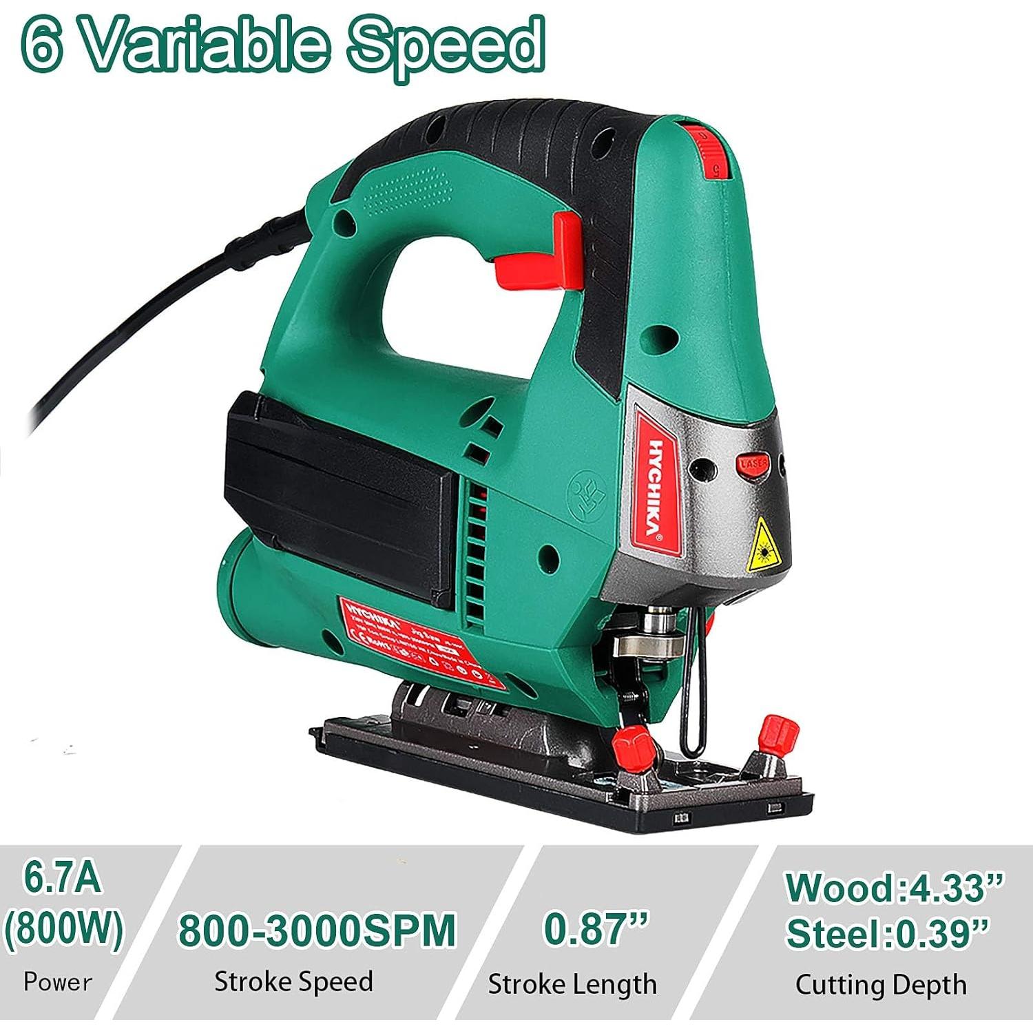 Sierra de Vaivén HYCHIKA 800W 6 Velocidades 6 Hojas