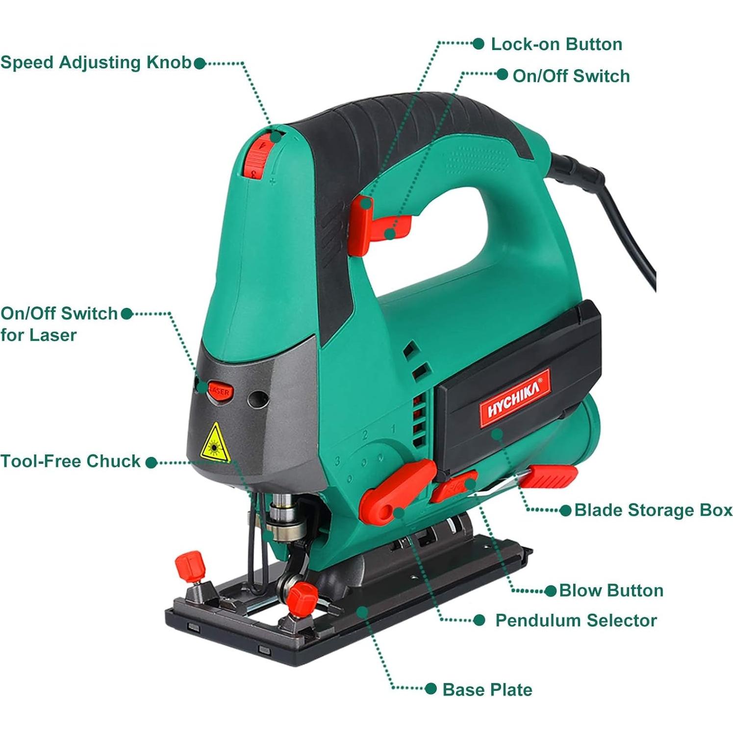 Sierra de Vaivén HYCHIKA 800W 6 Velocidades 6 Hojas