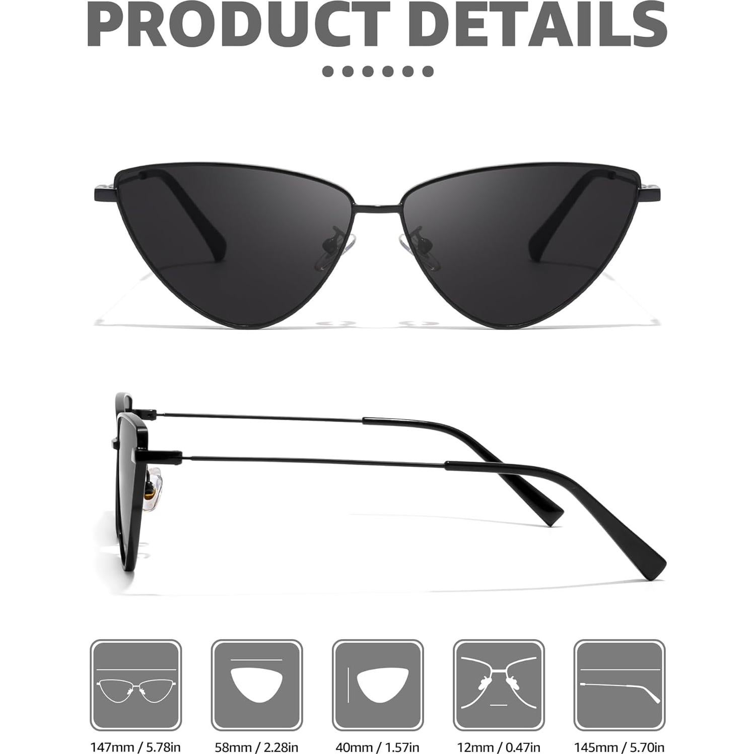 Gafas de sol Cat Eye SODQW para mujer con protección UV400