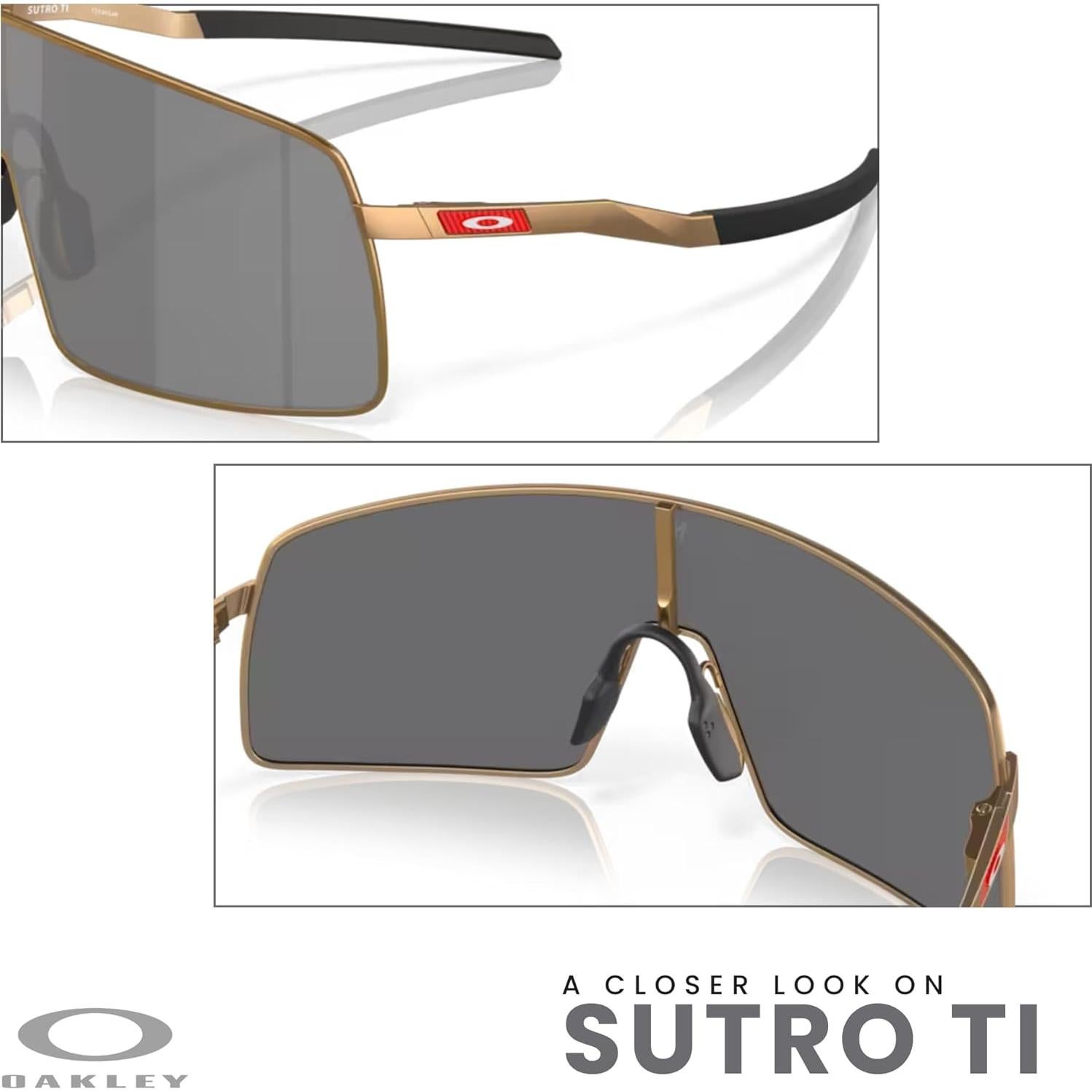 Gafas de sol Oakley Sutro TI OO6013 dorado mate con correa
