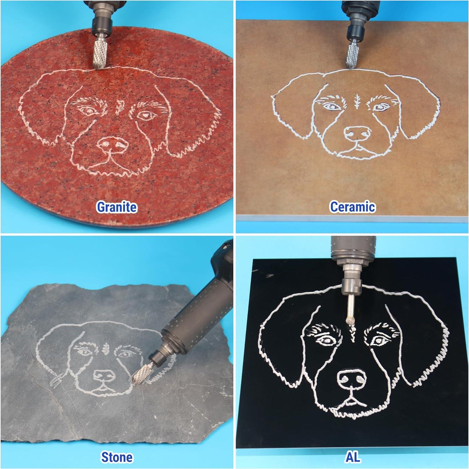 Juego de 10 Fresas de Carburo Sworker 1/4" con Caja Roja