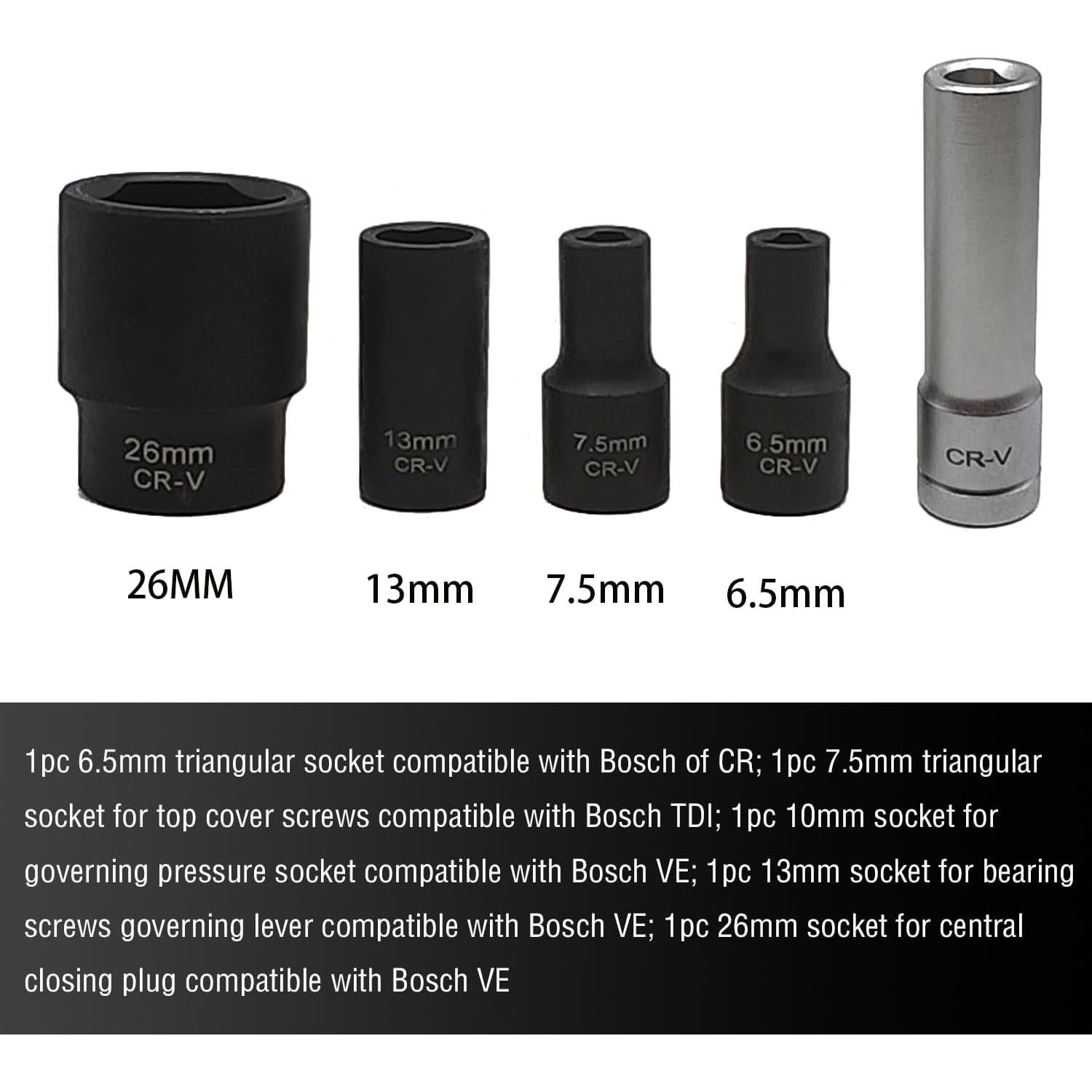 Juego de Herramientas de Inyección Diésel JEUCLEL 5 Piezas