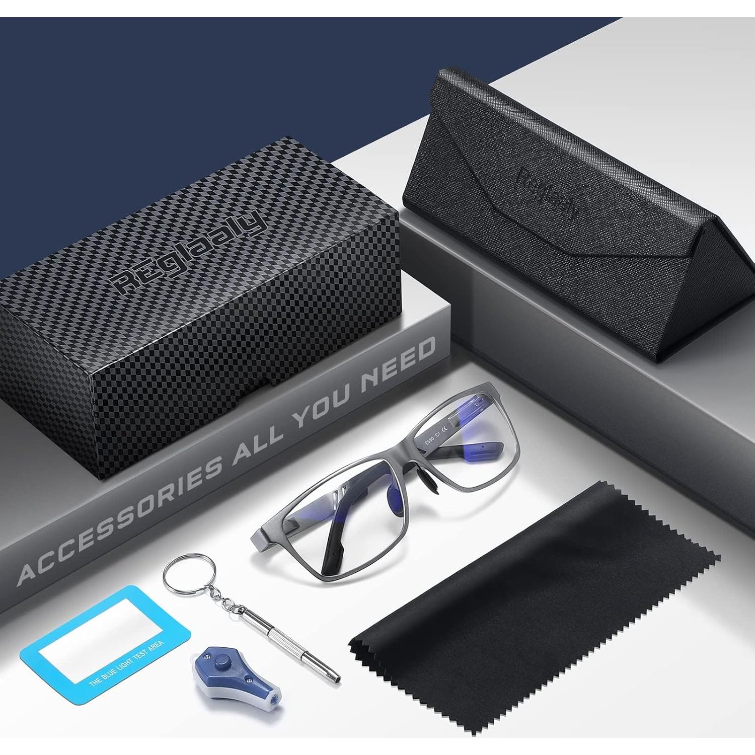 Gafas bloqueadoras luz azul Reglaaly A06 amarillas con lentes