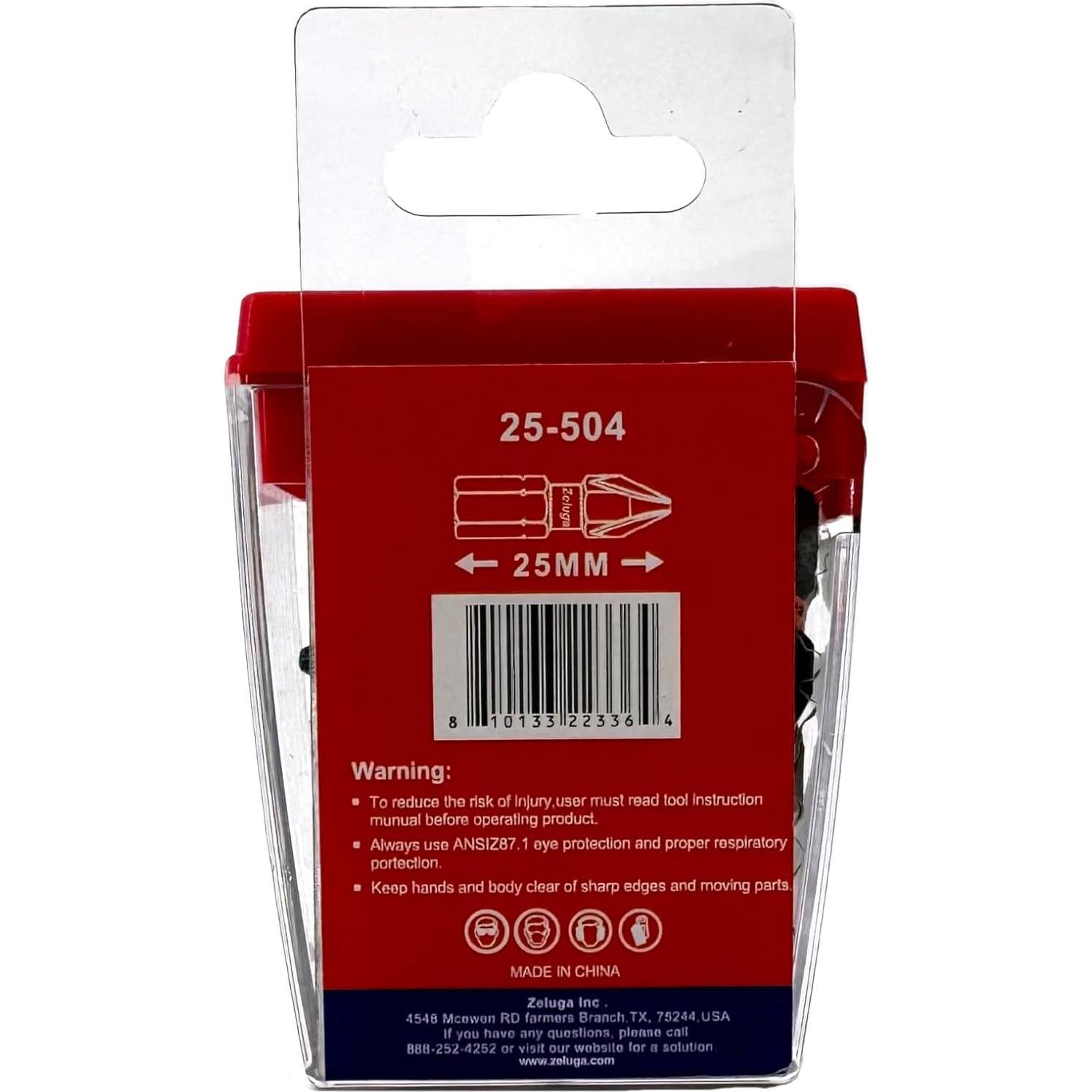 Puntas de Destornillador de Impacto Zeluga S2 PH2 30 Pcs