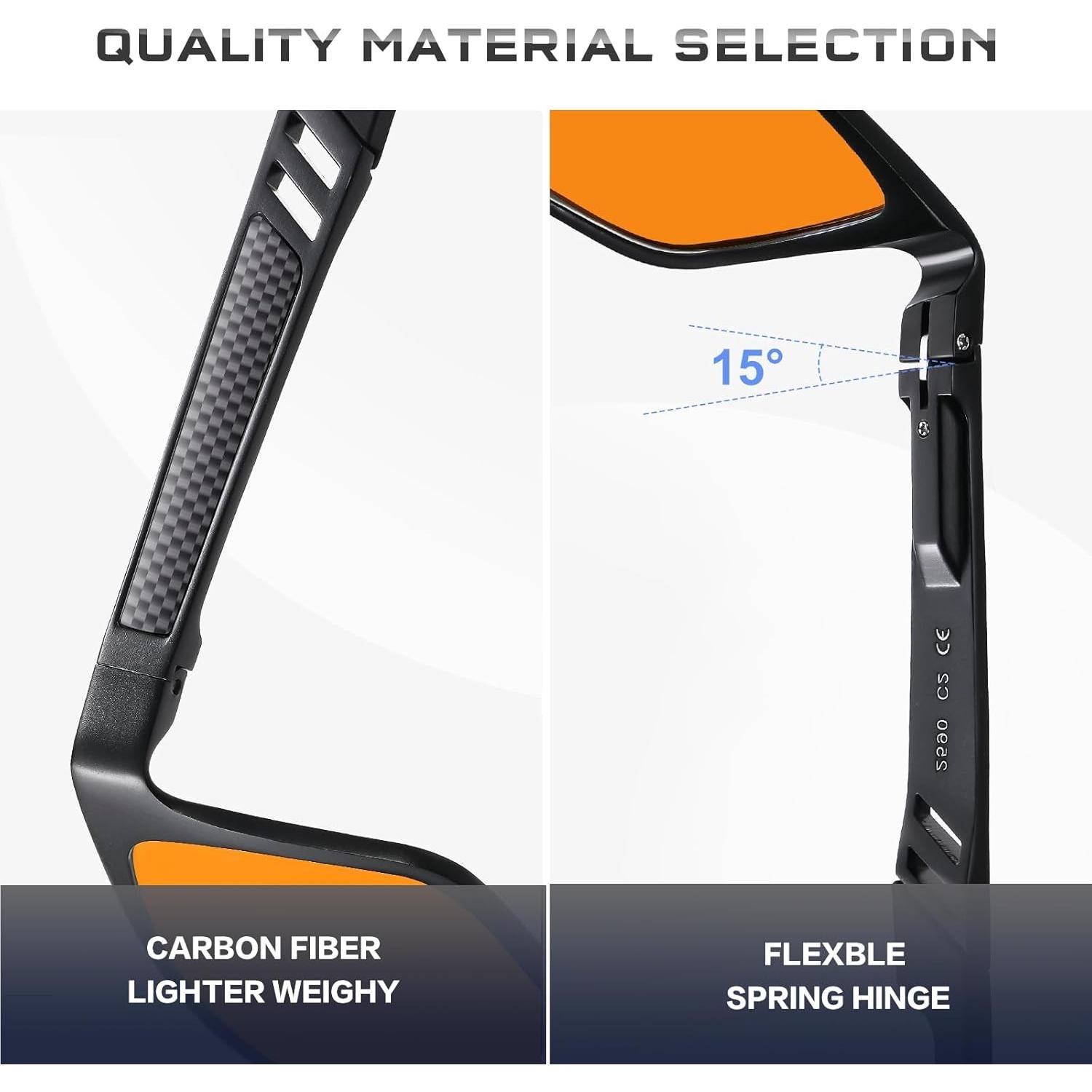 Gafas bloqueadoras de luz azul Reglaaly unisex, marco metal negro/yellow