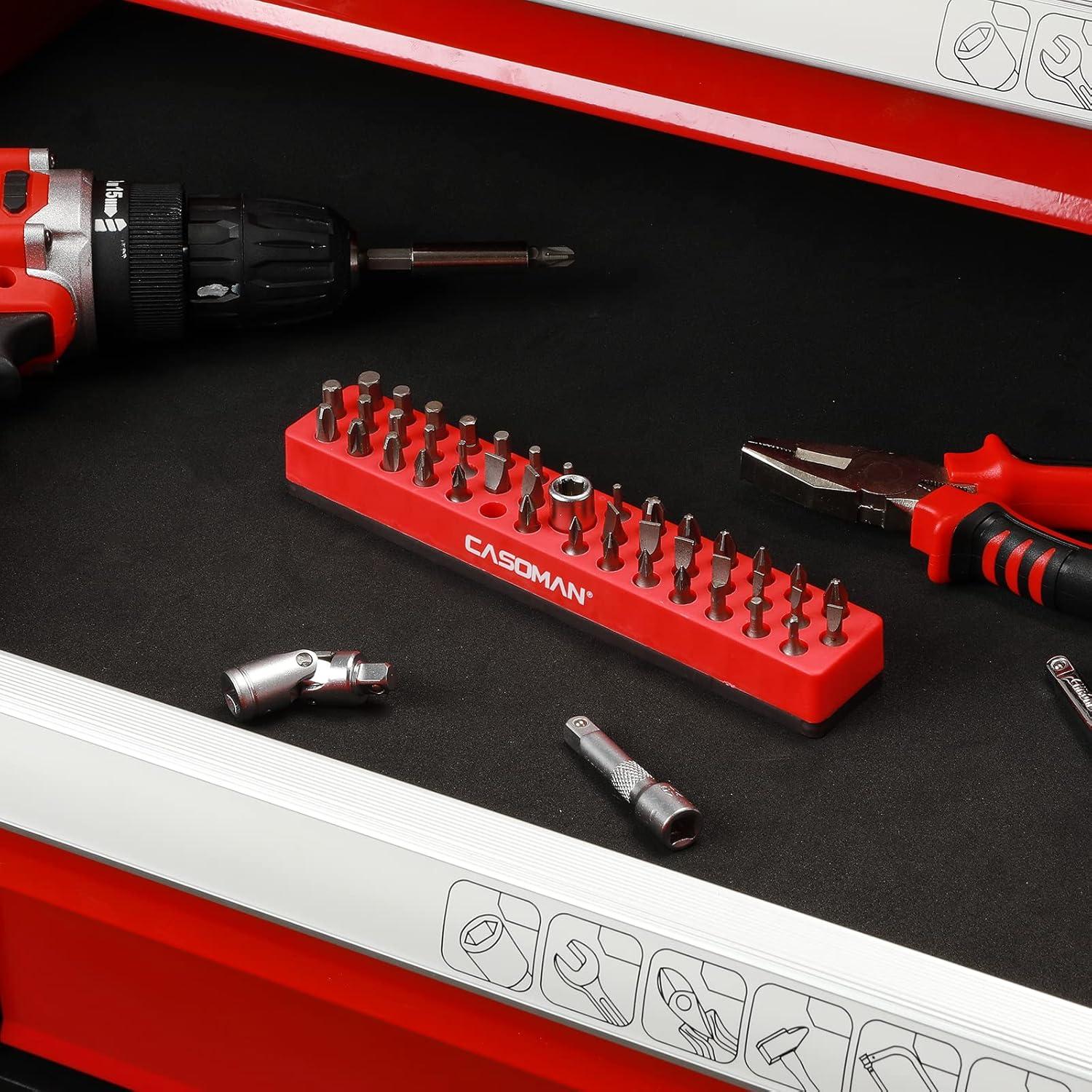 Organizador Magnético de Puntas Hexagonales CASOMAN 43 Agujeros