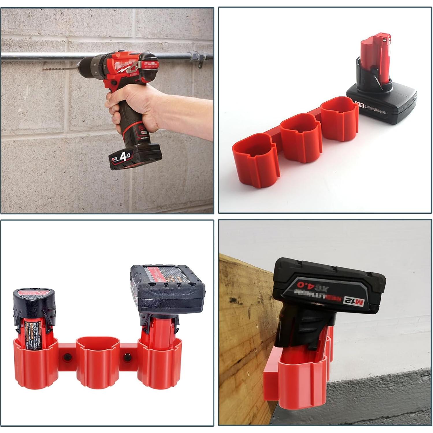 Conjunto de 2 Soportes de Batería OwnMy para Milwaukee M12 y Bosch 12V