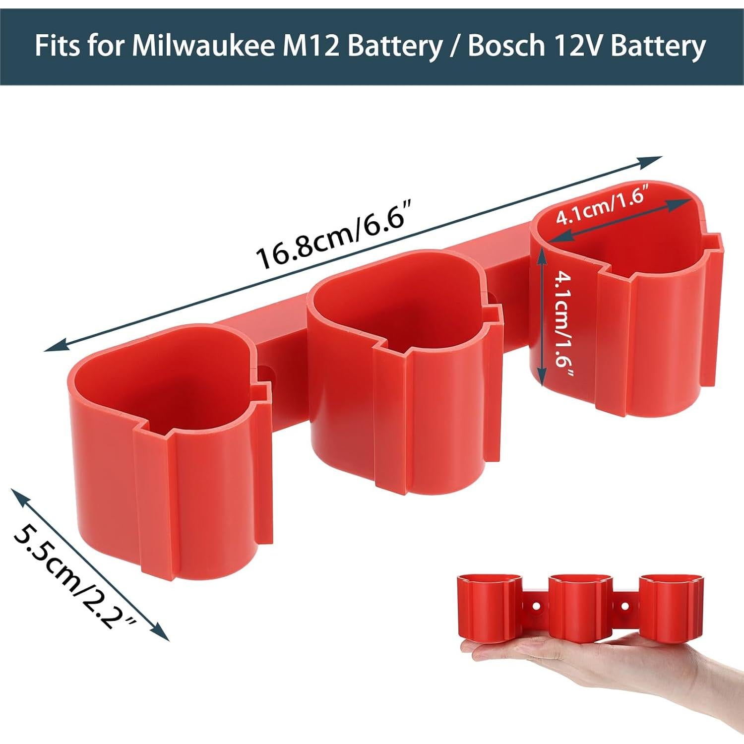 Conjunto de 2 Soportes de Batería OwnMy para Milwaukee M12 y Bosch 12V