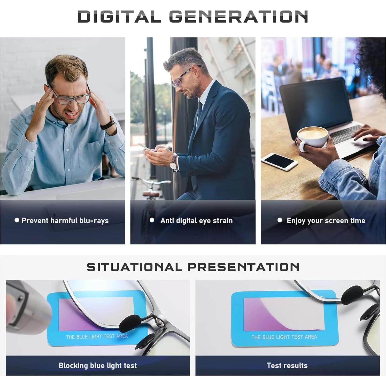 Gafas bloqueadoras luz azul Reglaaly para hombres y mujeres