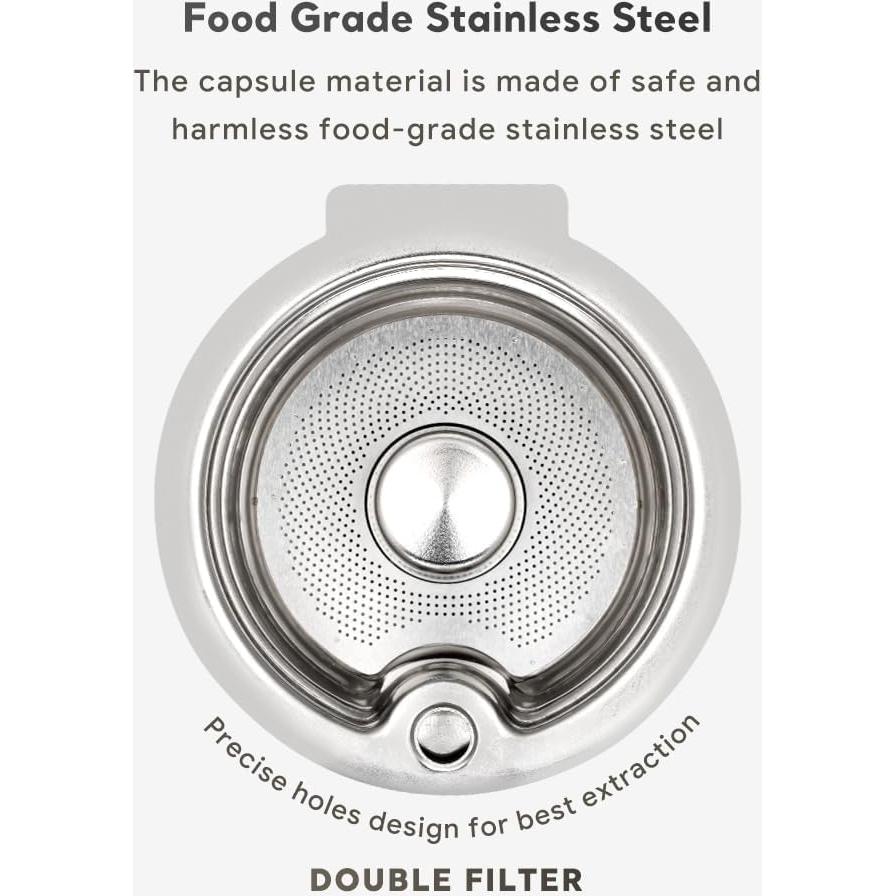 Cápsula de café reutilizable YUYUEMI acero inoxidable 180ml