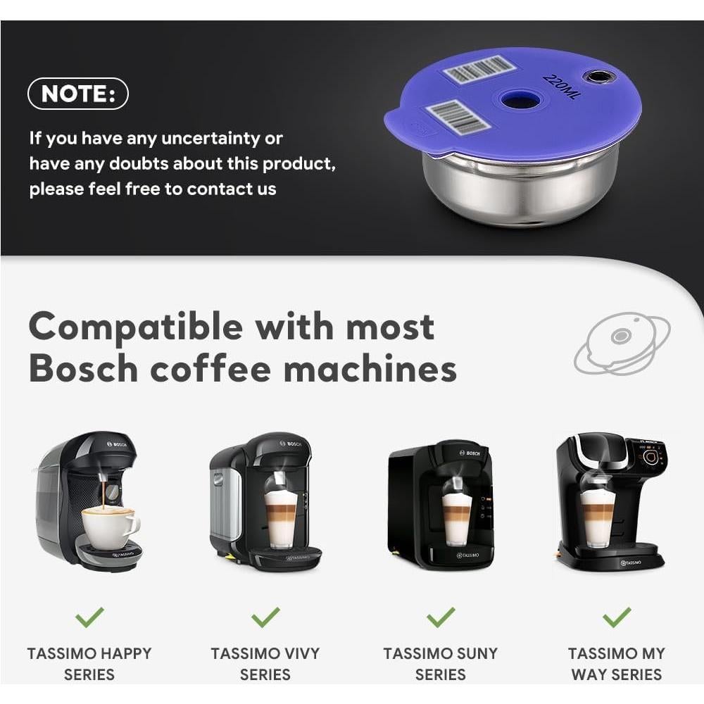 Cápsula de café reutilizable YUYUEMI acero inoxidable 180ml