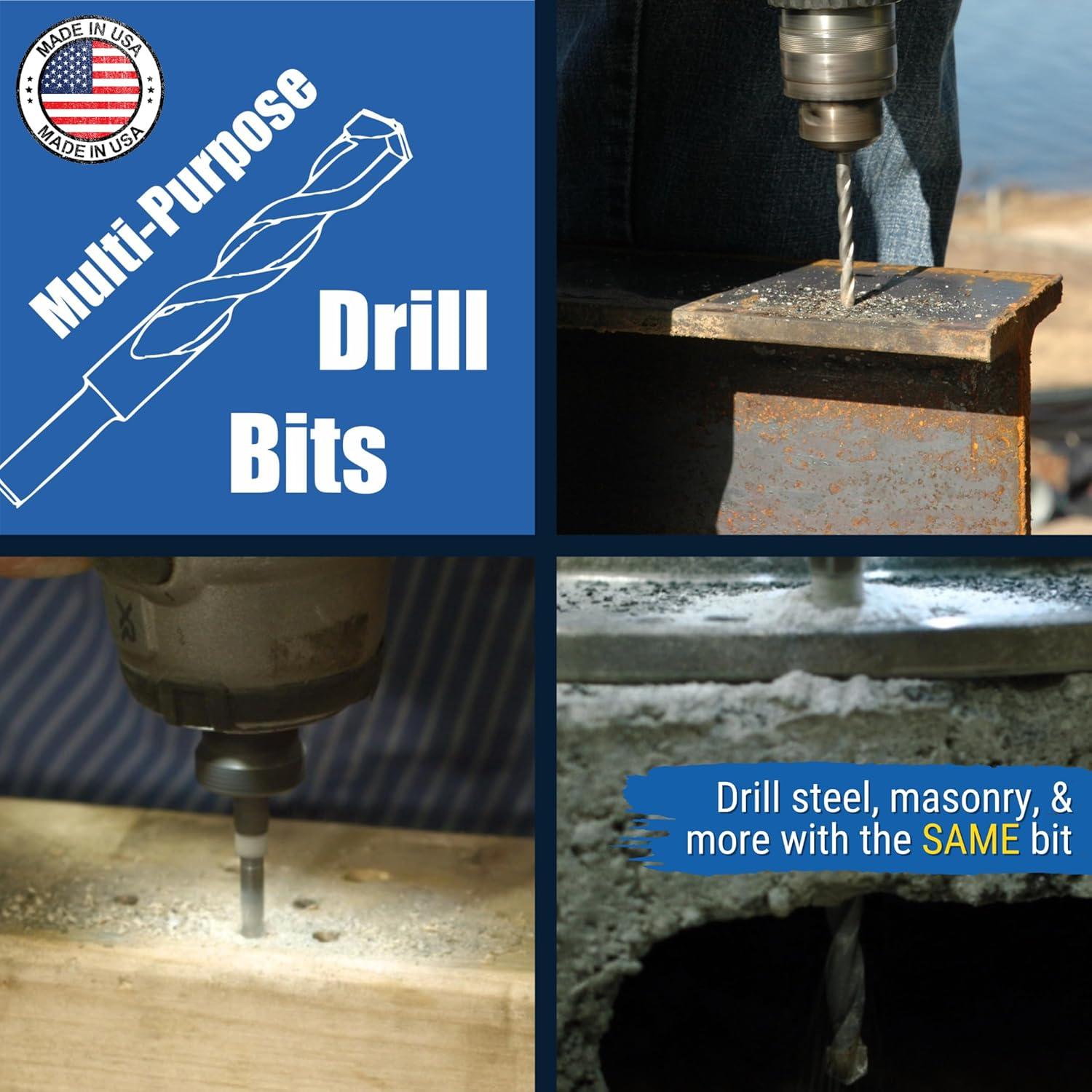 Juego de Brocas Multipropósito 7 Piezas Bad Dog - Acero Blindado