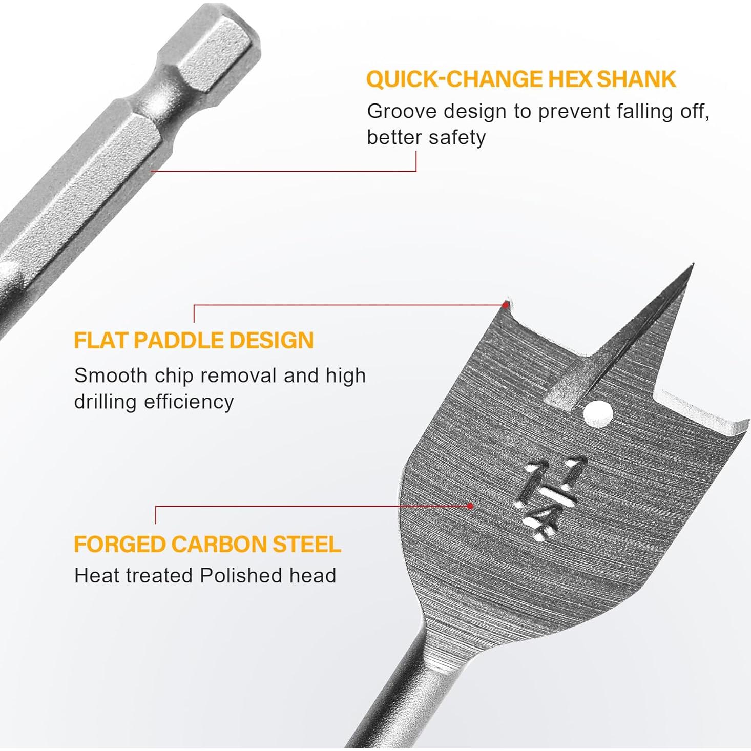 Juego de Brocas de Pala 13 Piezas ROGAPER Acero Aleado