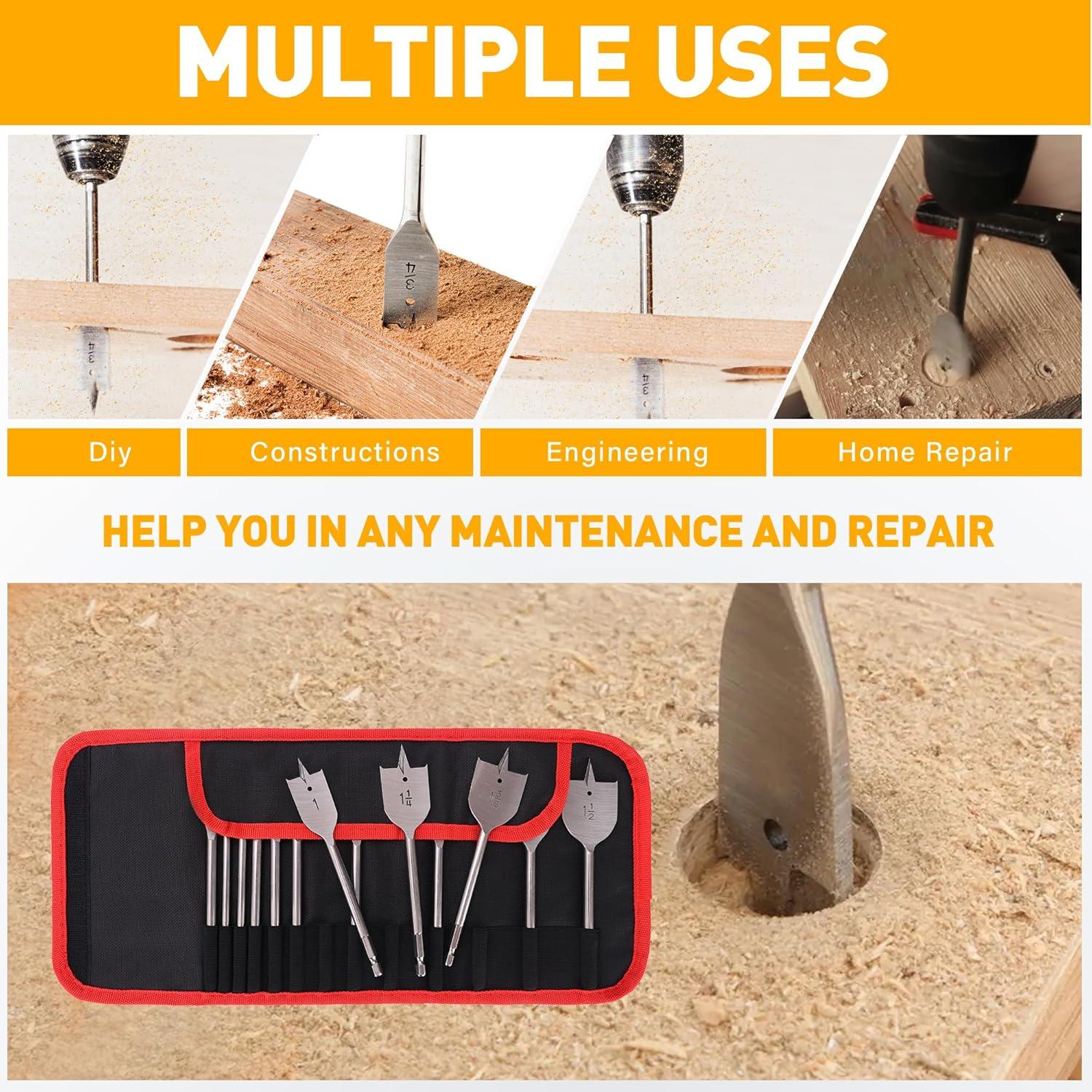 Juego de Brocas de Pala 13 Piezas ROGAPER Acero Aleado