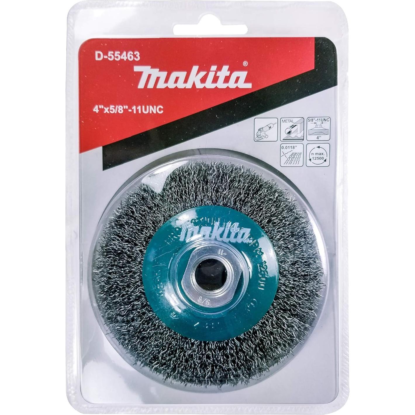 Cepillo de Rueda de Alambre Crimpado 4" Makita D-55463