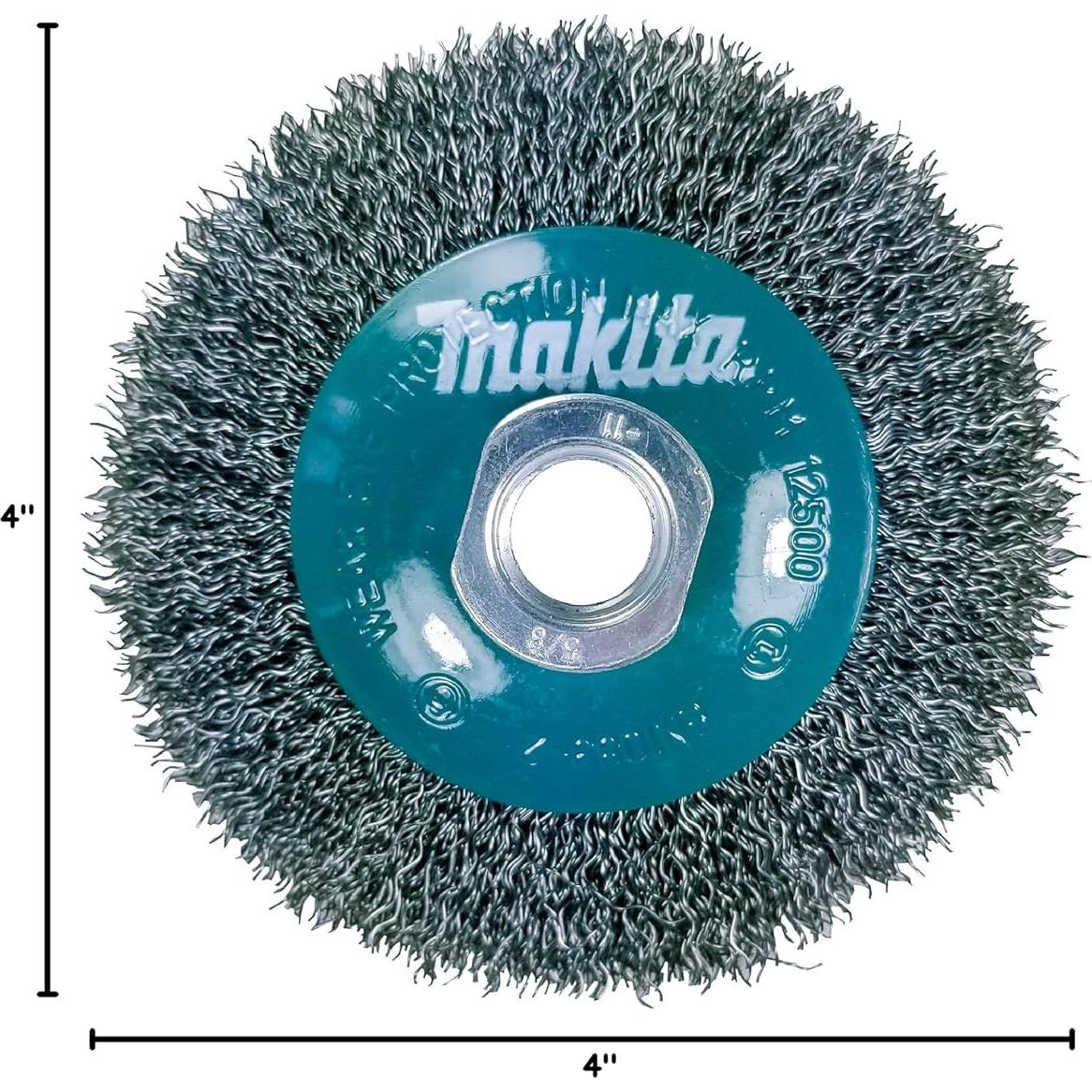 Cepillo de Rueda de Alambre Crimpado 4" Makita D-55463