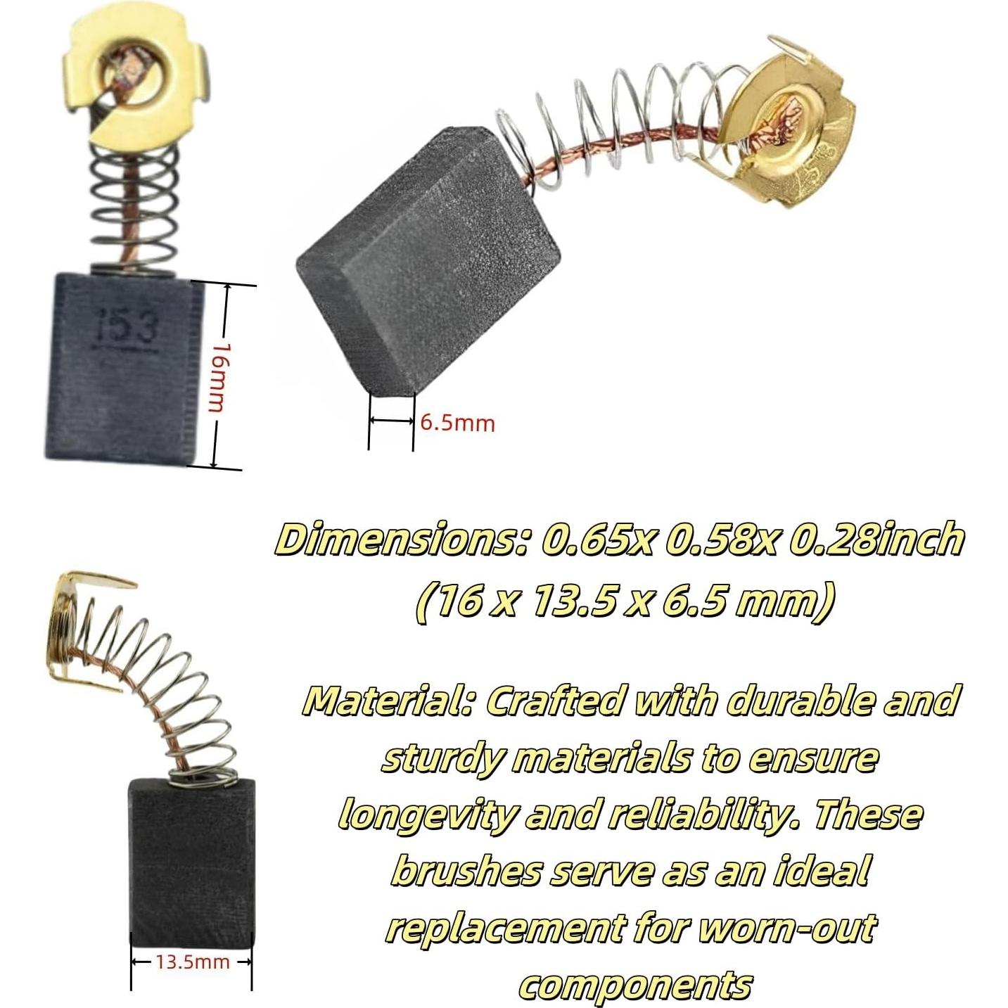 Repuesto Cepillos de Carbono CB-153 HHLZDHH para Makita - 6 Paquetes