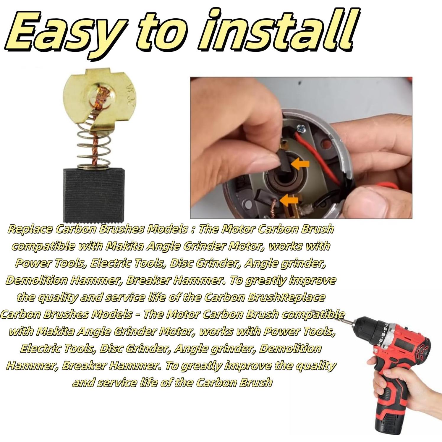 Repuesto Cepillos de Carbono CB-153 HHLZDHH para Makita - 6 Paquetes