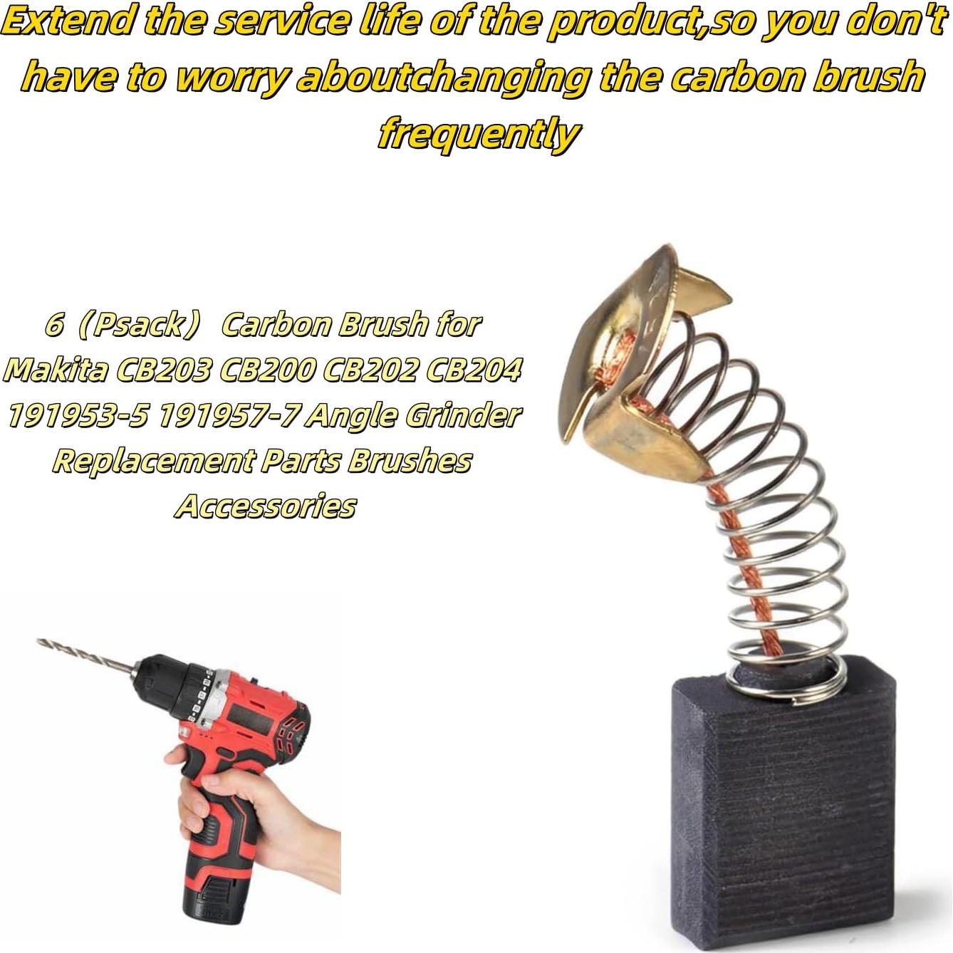 Repuesto Cepillos de Carbono CB-153 HHLZDHH para Makita - 6 Paquetes