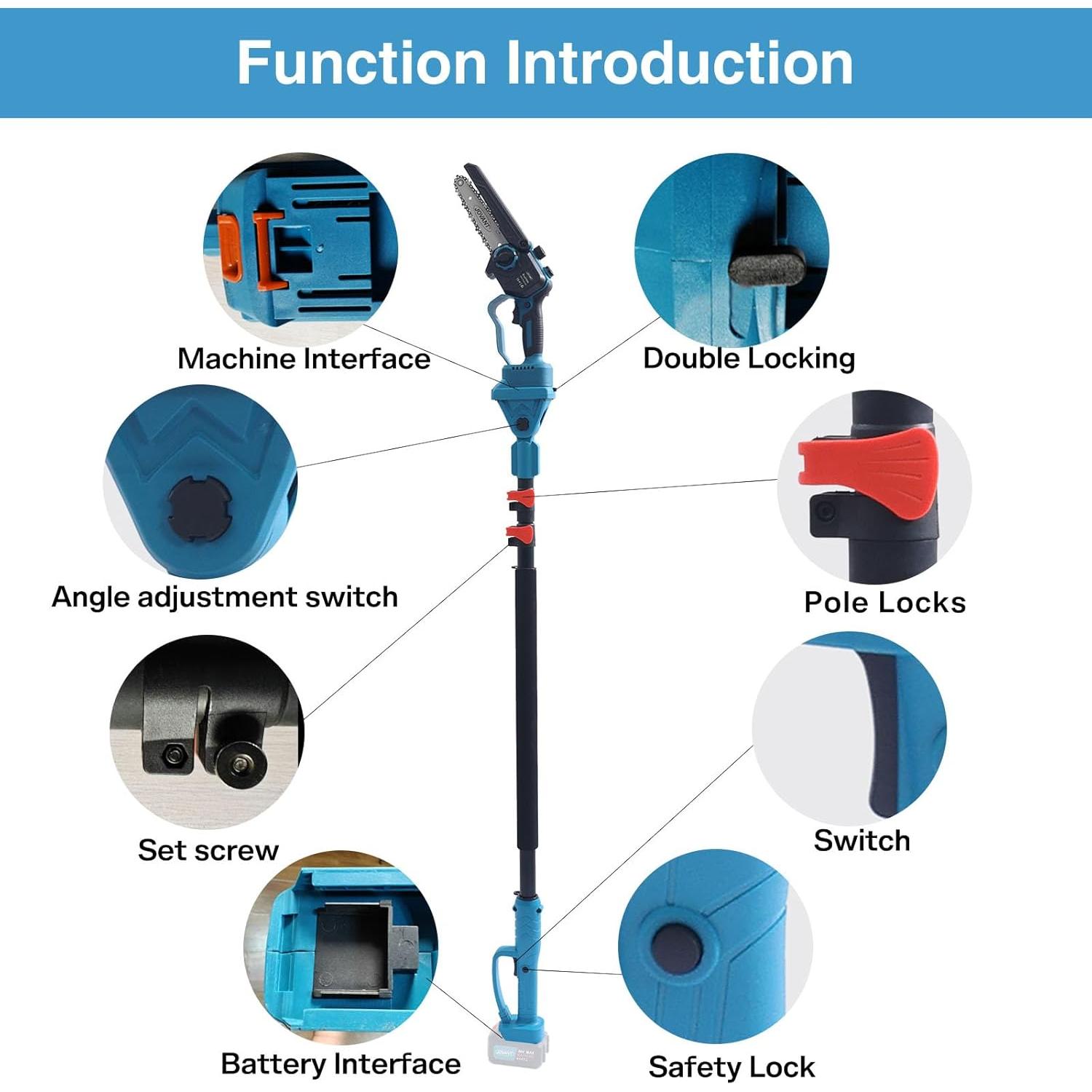 Tijeras de Podar Eléctricas 3 en 1 Jovant 20V 4.67m