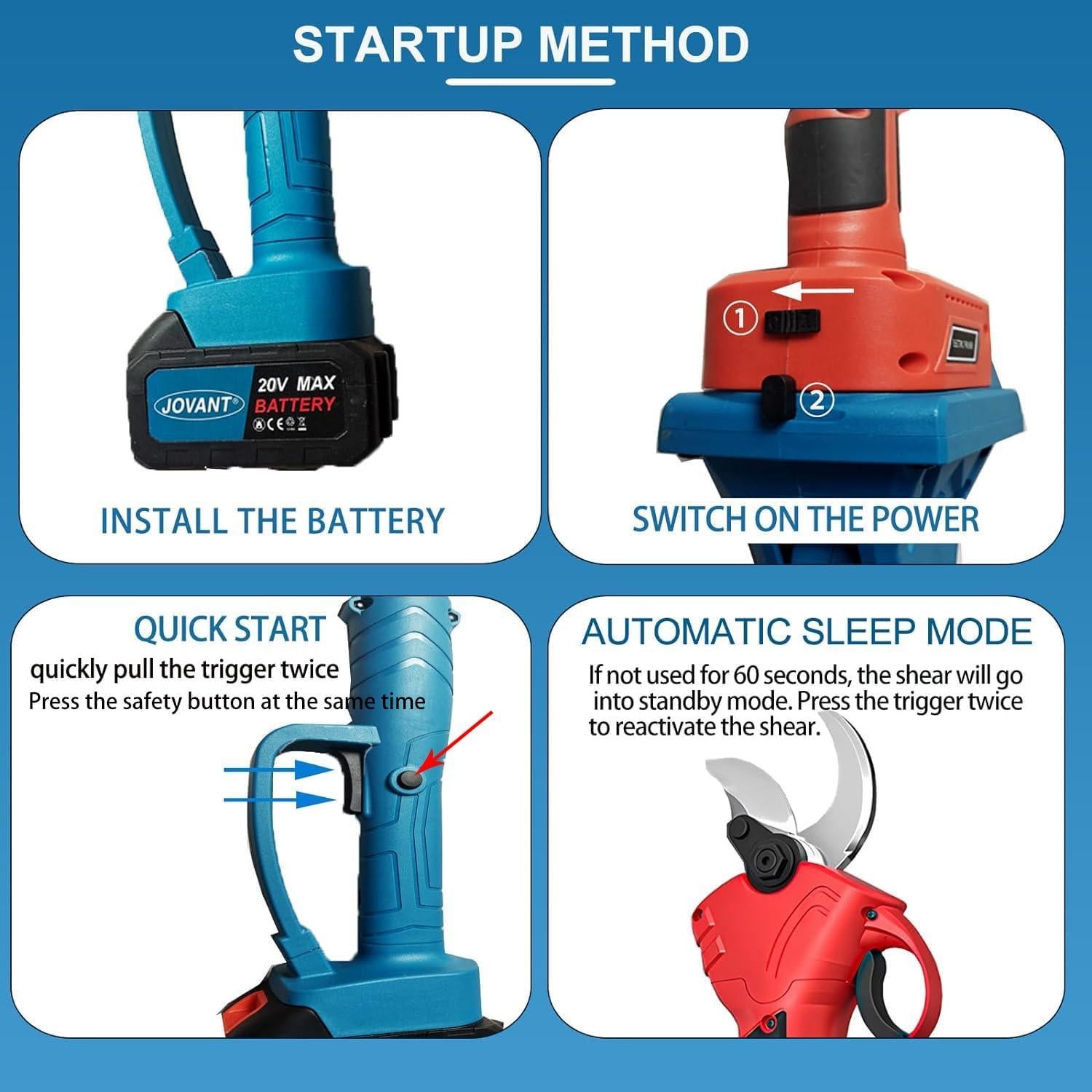 Tijeras de Podar Eléctricas 3 en 1 Jovant 20V 4.67m