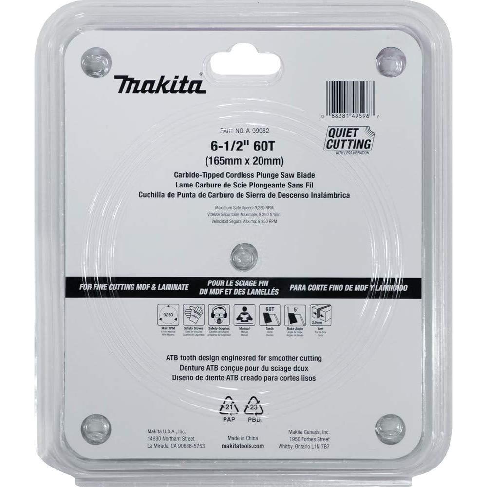 Hoja de sierra de inmersión Makita A-99982 60T 16.51 cm