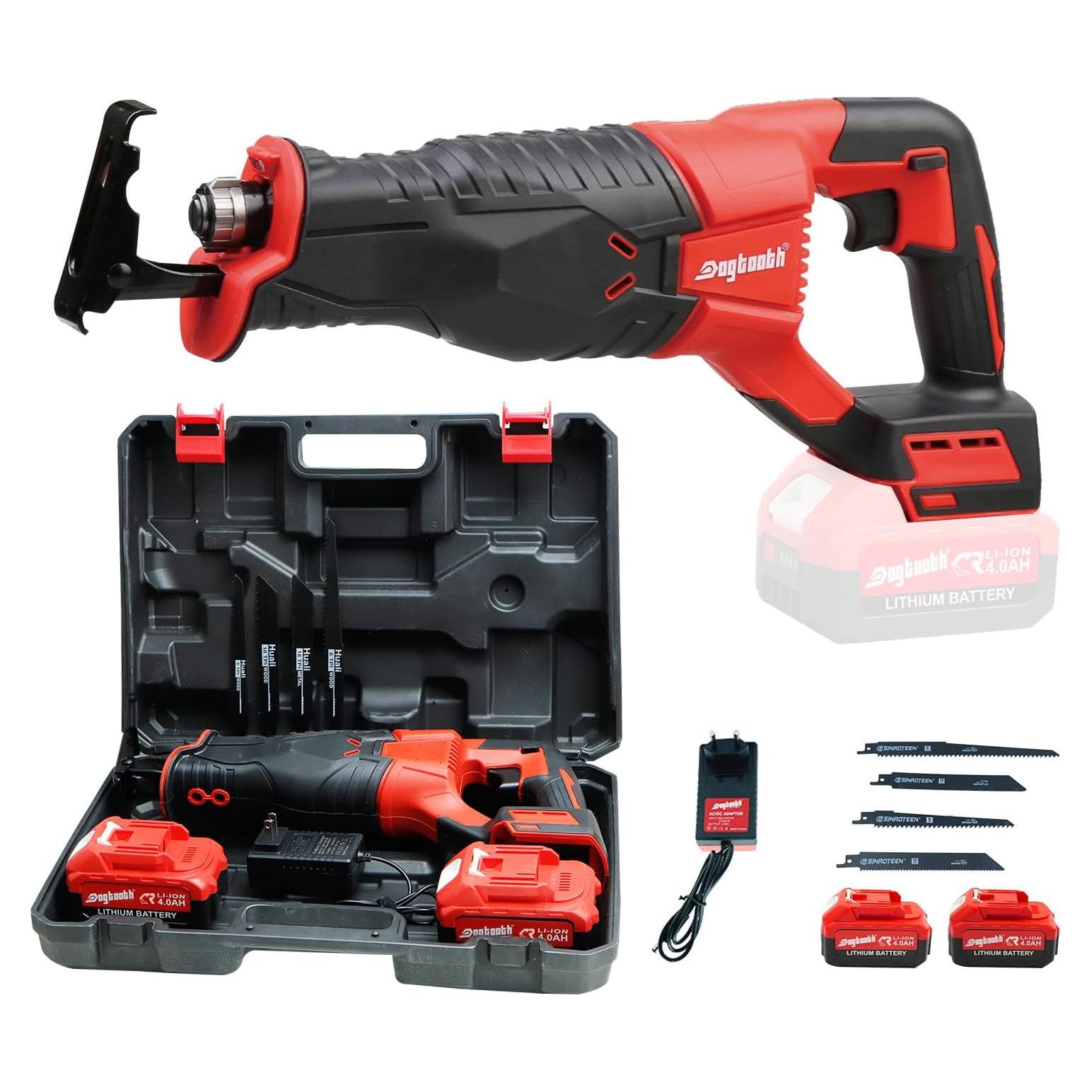 Sierra Recíproca Inalámbrica Dogtooth 21V con 2 Baterías 4.0Ah