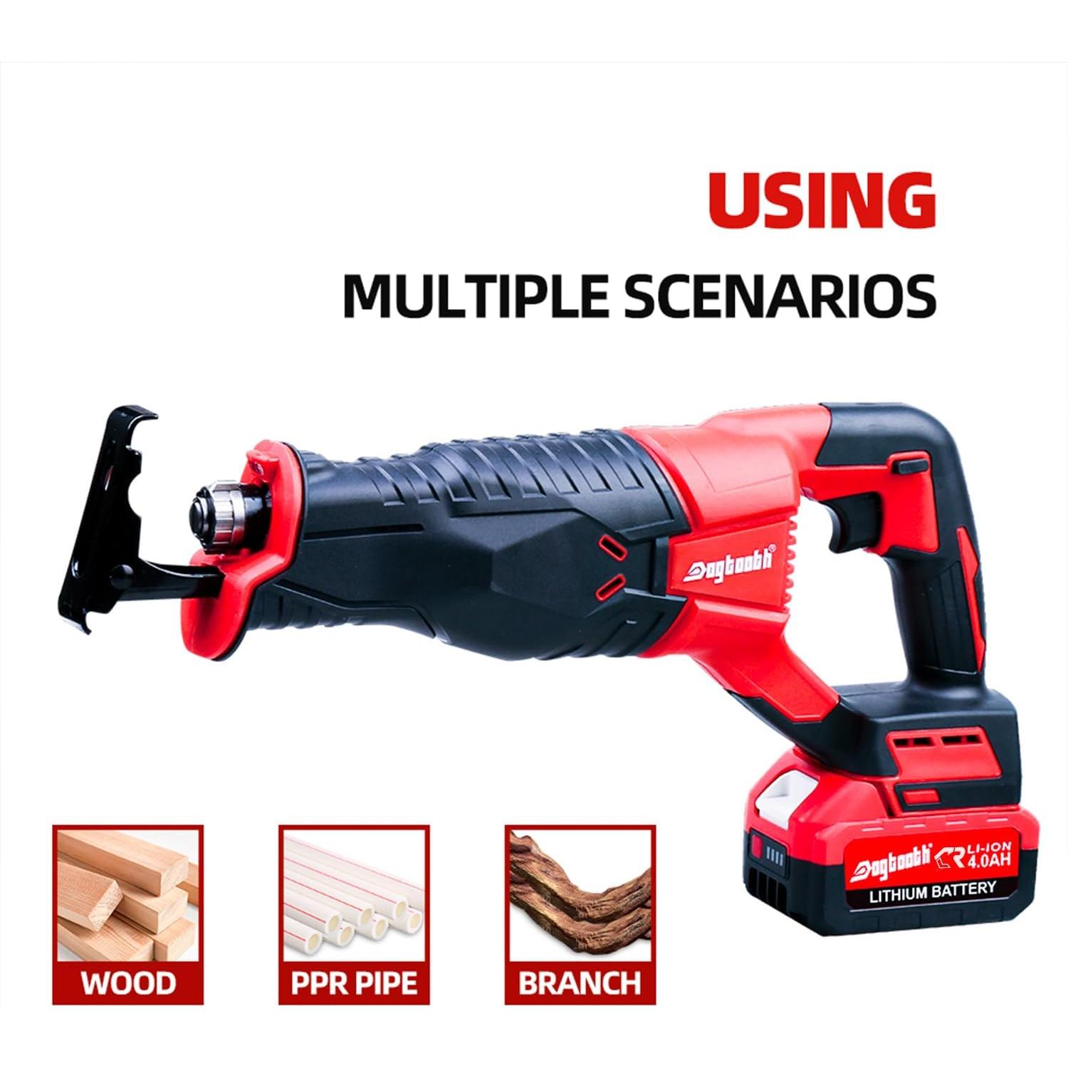 Sierra Recíproca Inalámbrica Dogtooth 21V con 2 Baterías 4.0Ah