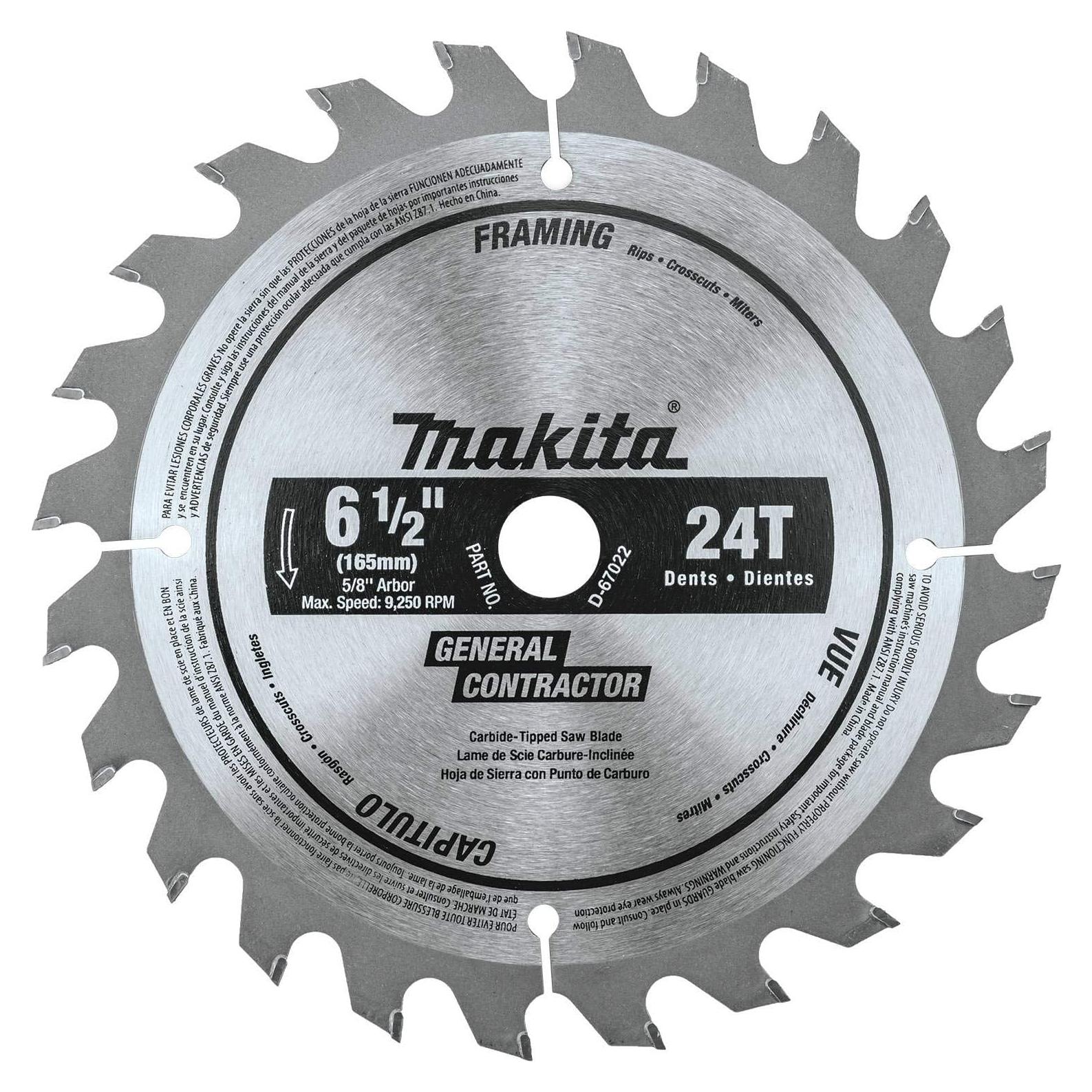 Hoja de Sierra Circular Makita D-67022 16.5 cm 24T Carburo