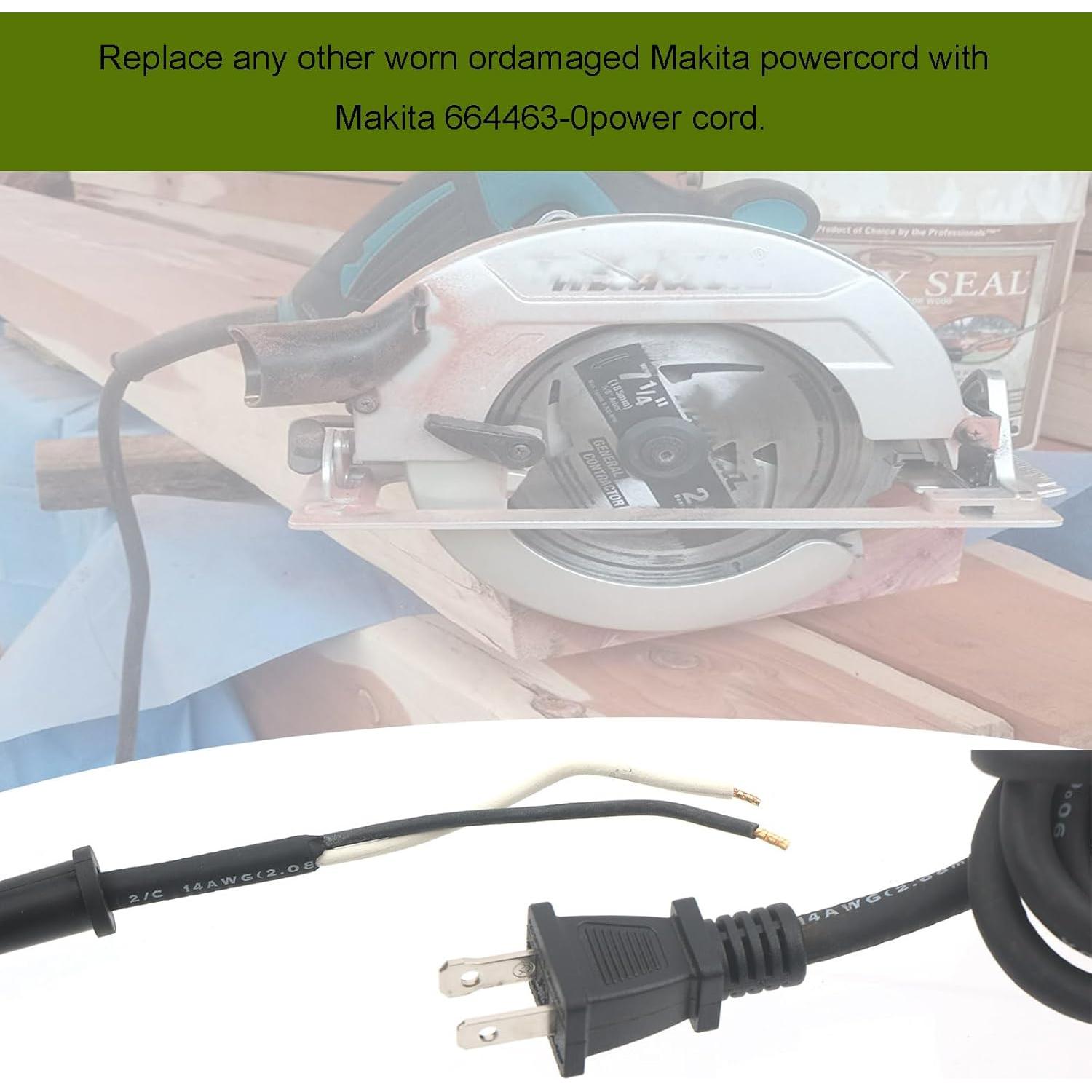 Cable de Alimentación 664463-0 Makita 2.99m para Herramientas Eléctricas