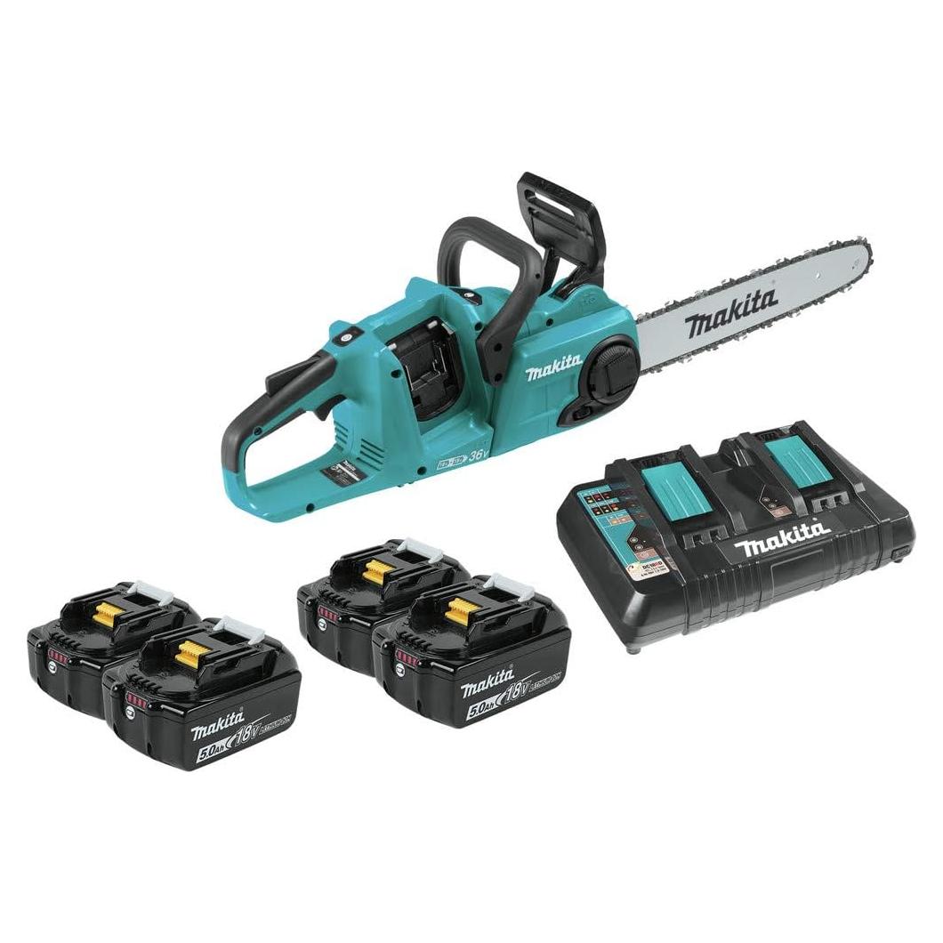 Motosierra Inalámbrica Makita XCU03PT1 36V 14" Kit con 4 Baterías