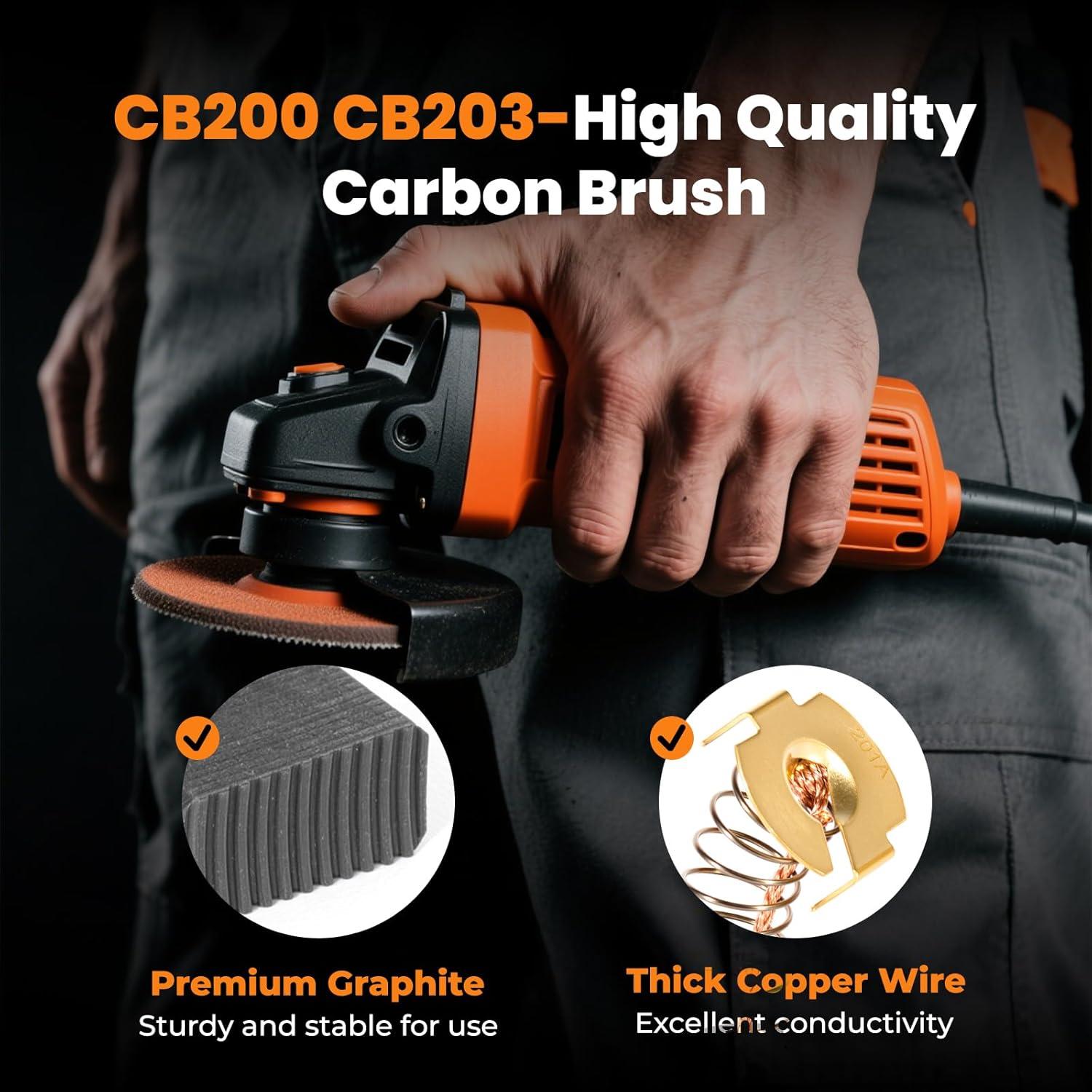 8 Cepillos de Carbón UMONIE CB203 para Amoladora Makita